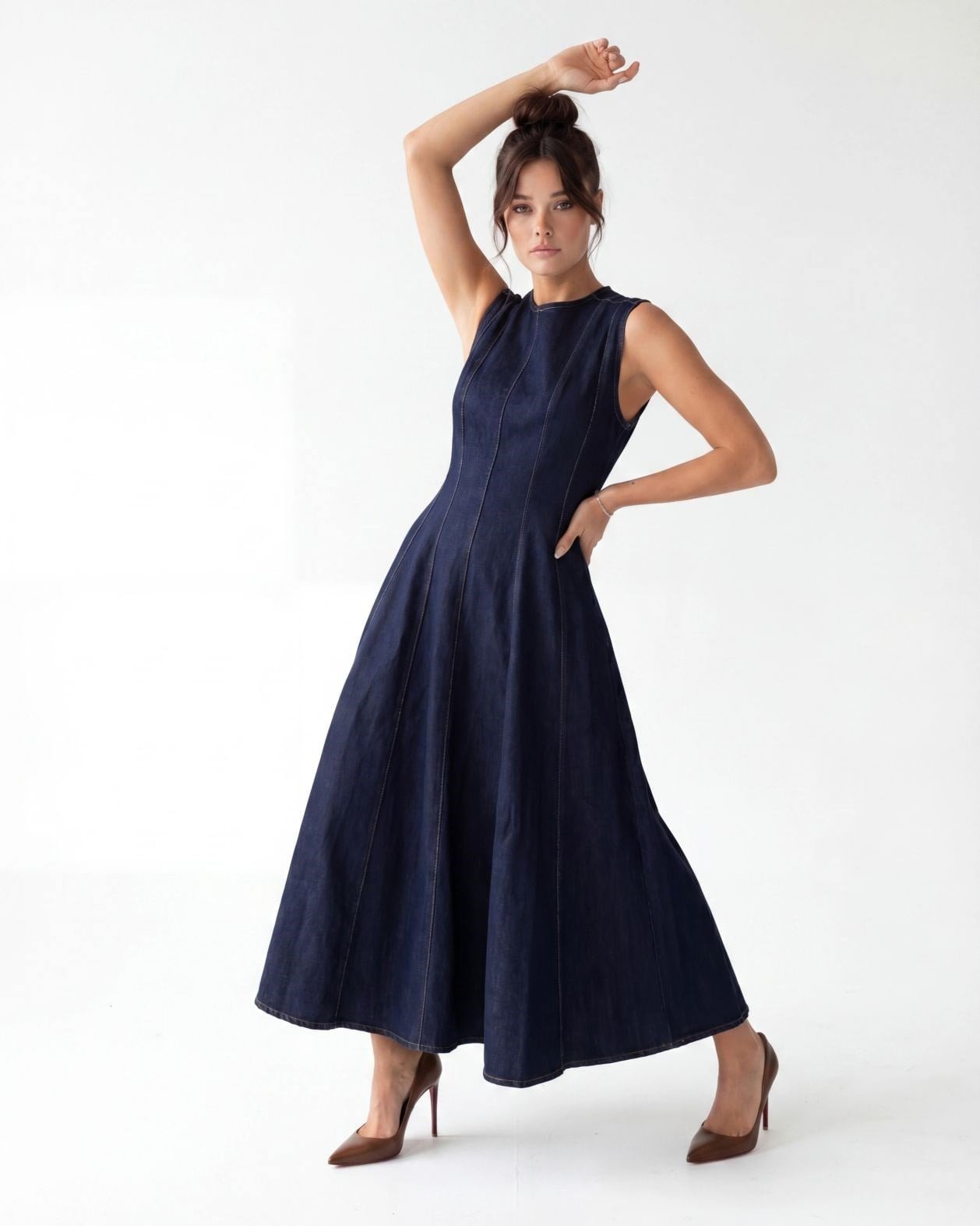 7601 KOT ELBİSE-DARK BLUE