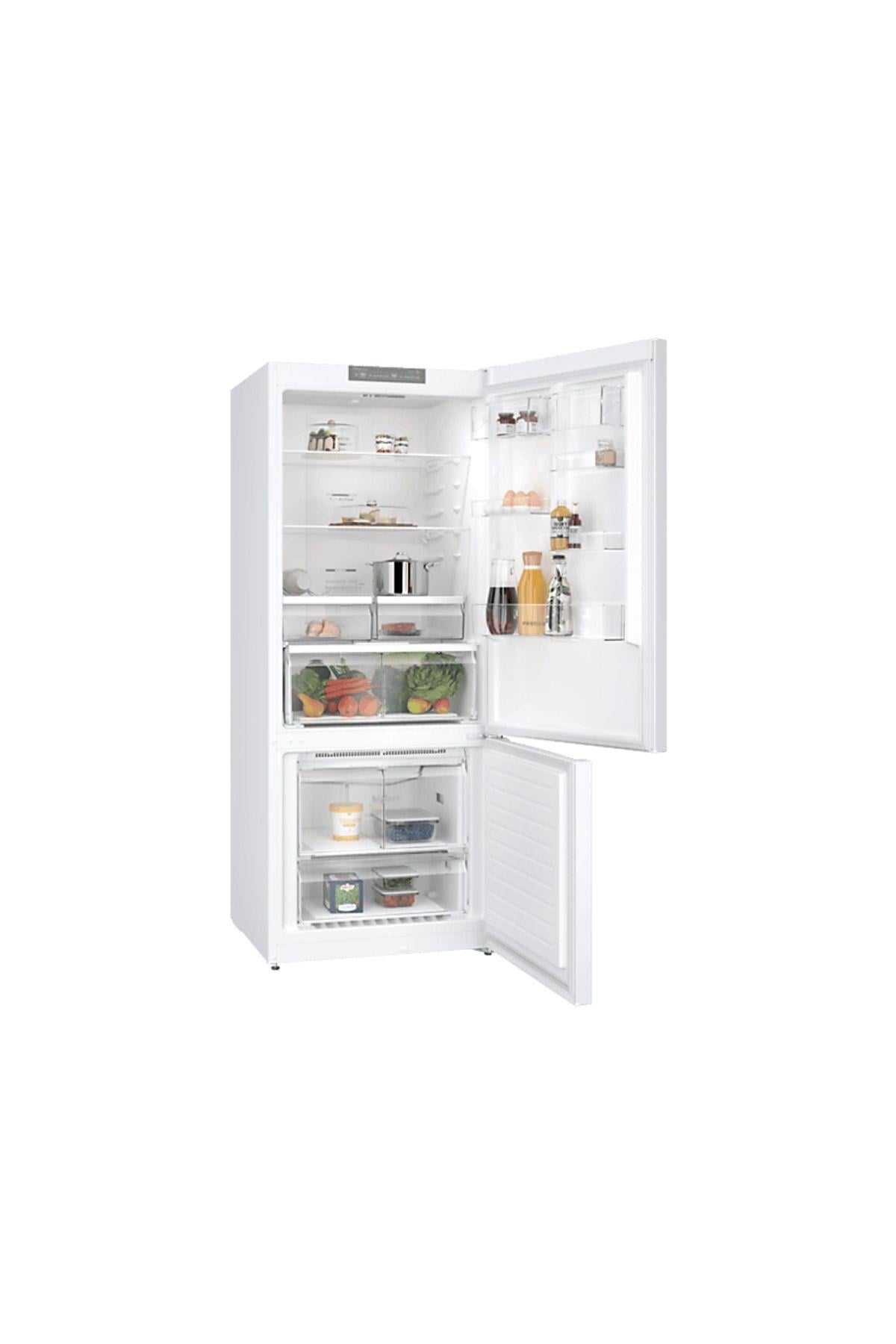 BD3076WEVN E Enerji Sinifi 526 Lt Alttan Derin Donduruculu NoFrost Buzdolabi Beyaz