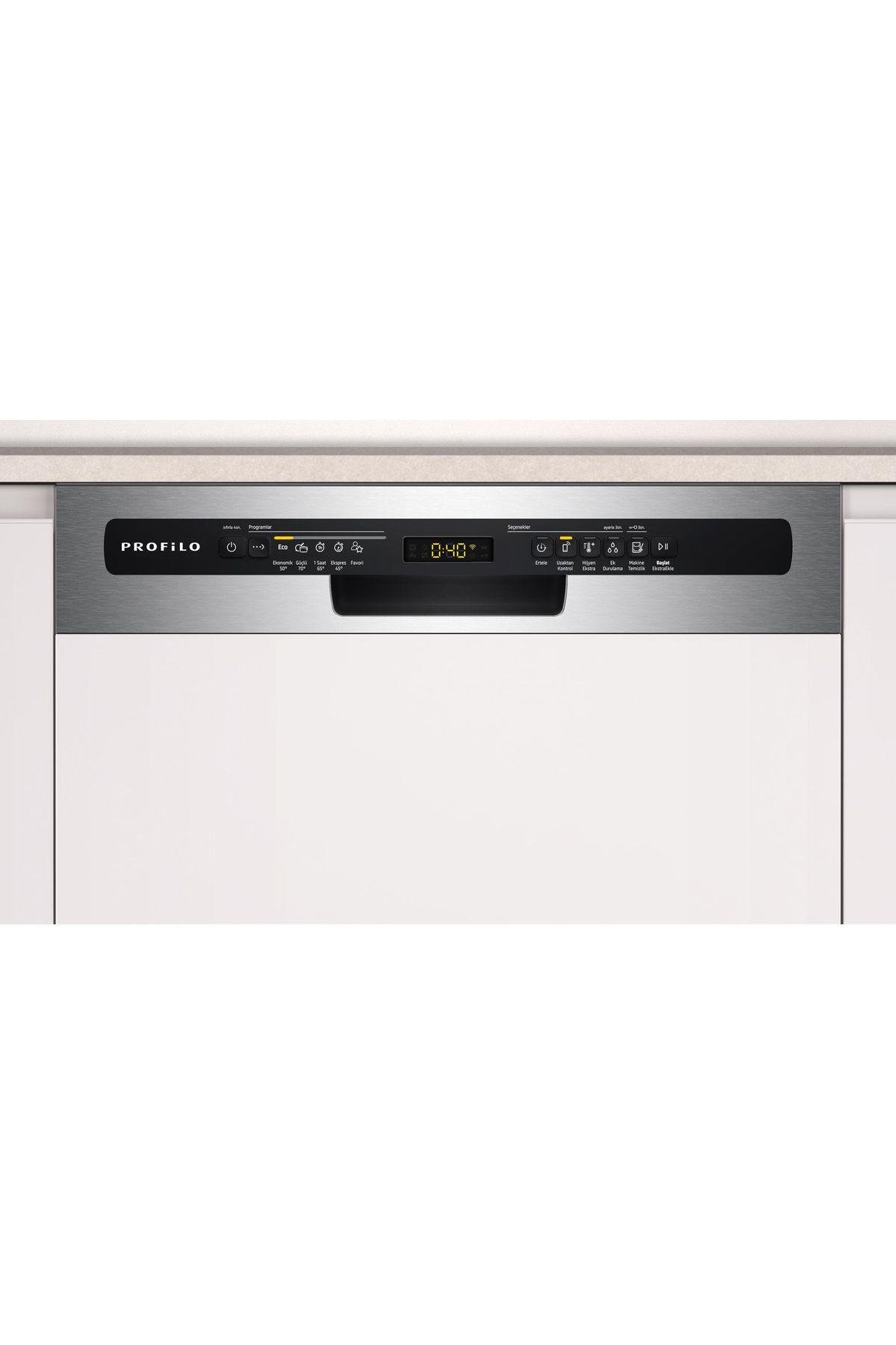BMA4451E3 D Enerji Sınıfı 5 Programlı Yarı Ankastre 13 Kişilik Bulaşık Makinesi