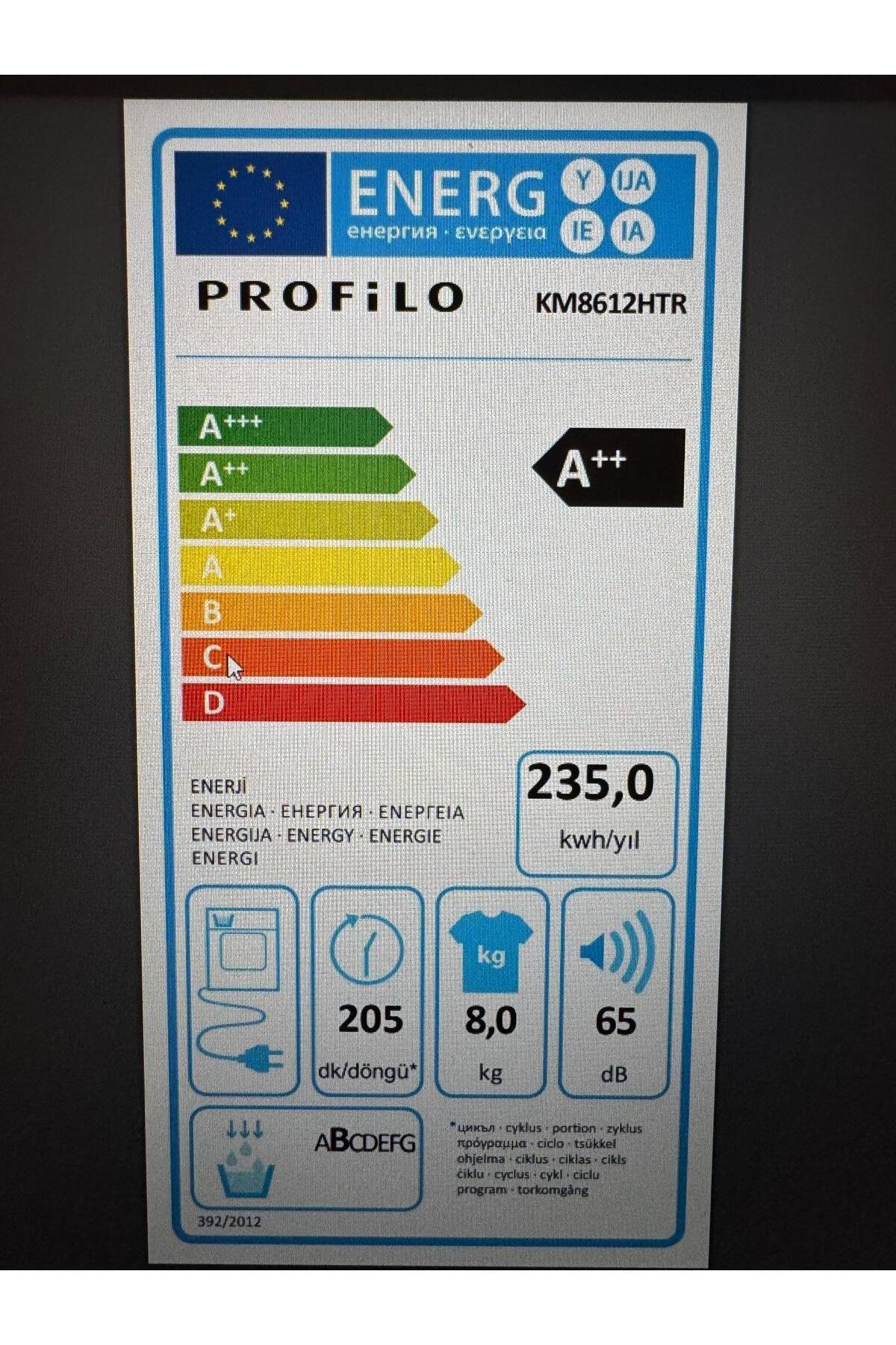 KM8612HTR A++ ISI POMPALI KURUTMA MAKİNESİ