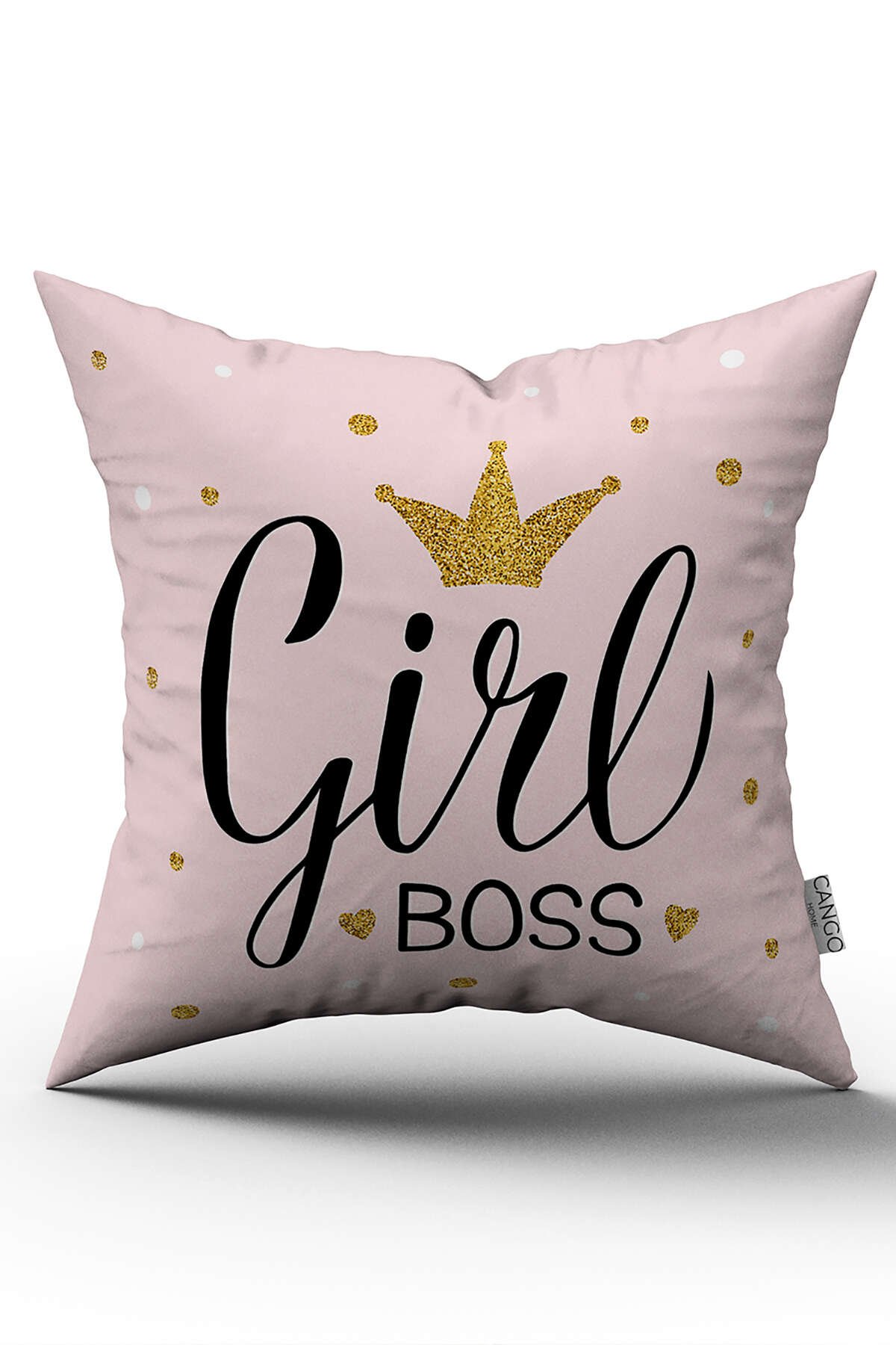 Çift Taraflı Pembe Girl Boss Dekoratif Dijital Baskı Kırlent Yastık Kılıfı - CGH480-CT