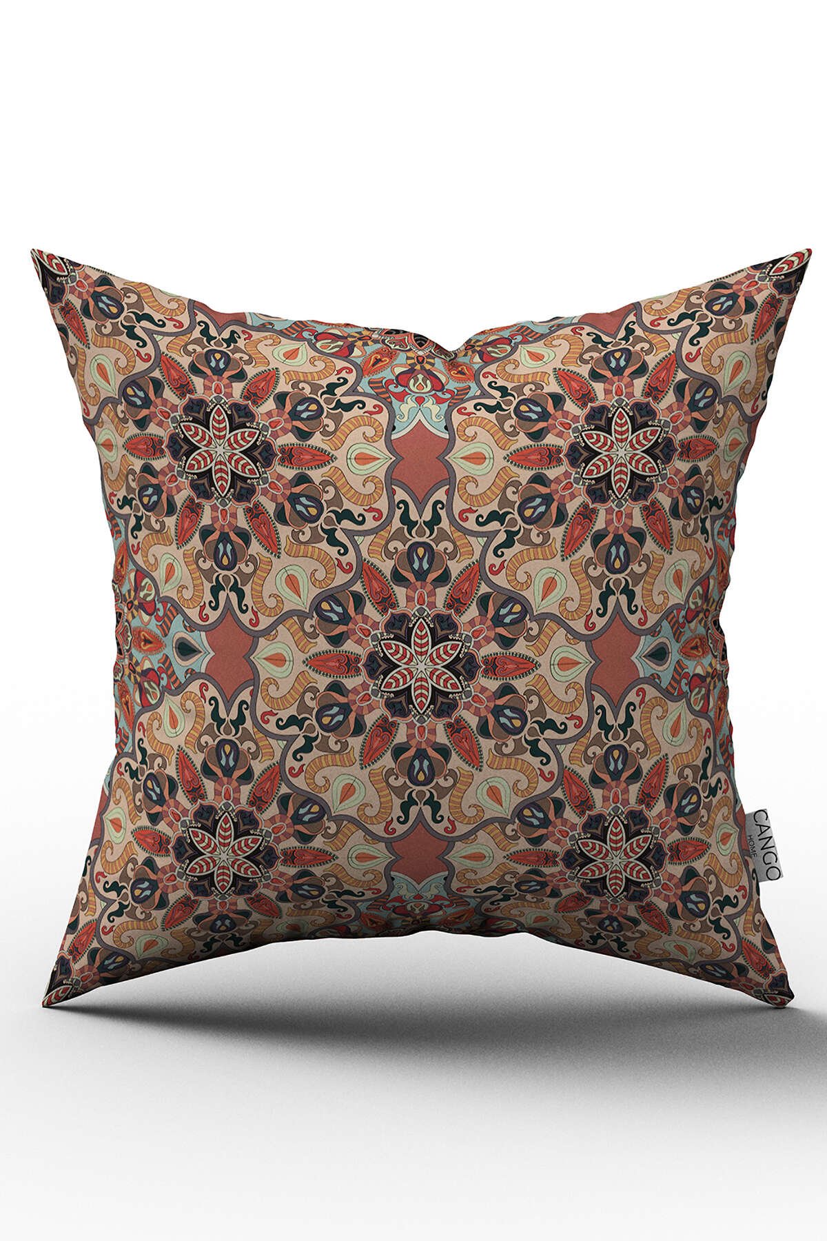 Truncu Retro Vintage Desenli Dijital Baskılı Kırlent Kılıfı  - OTYK034