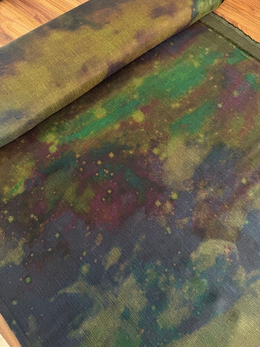 Batik Desen Dijital Baskı İpek Kupra