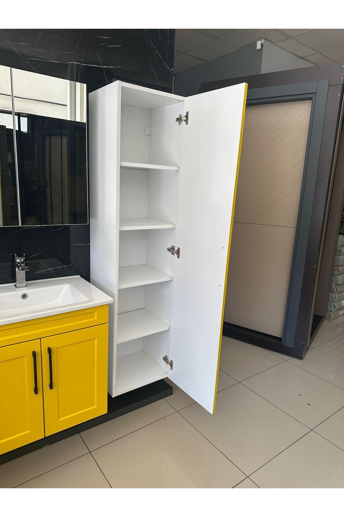 65 cm LAKE BANYO DOLABI AYNALI VE BOY DOLAPLI CNC İŞLEMELİ