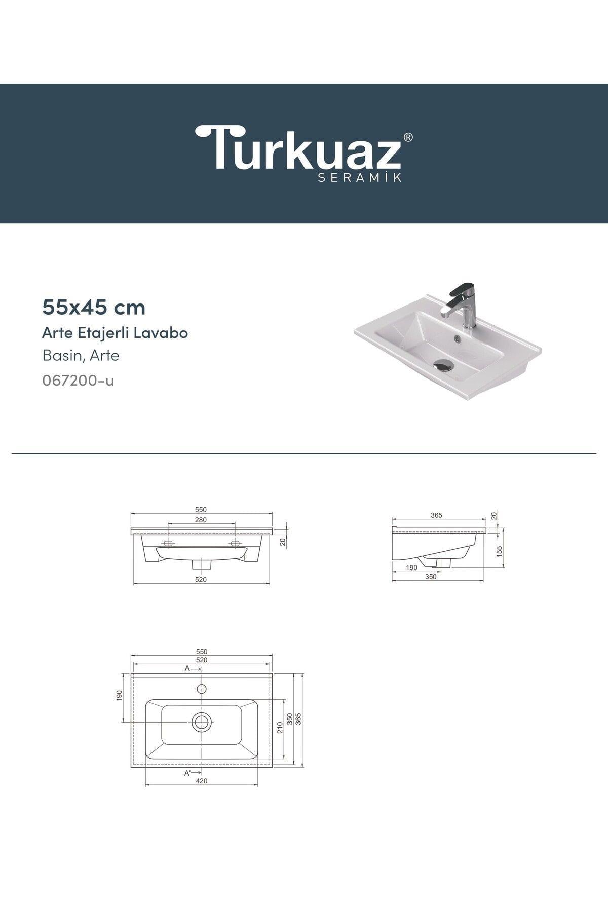 BANYO DOLABI AYNALI CNC İŞLEMELİ MEMBRAN KAPAKLI 55 cm