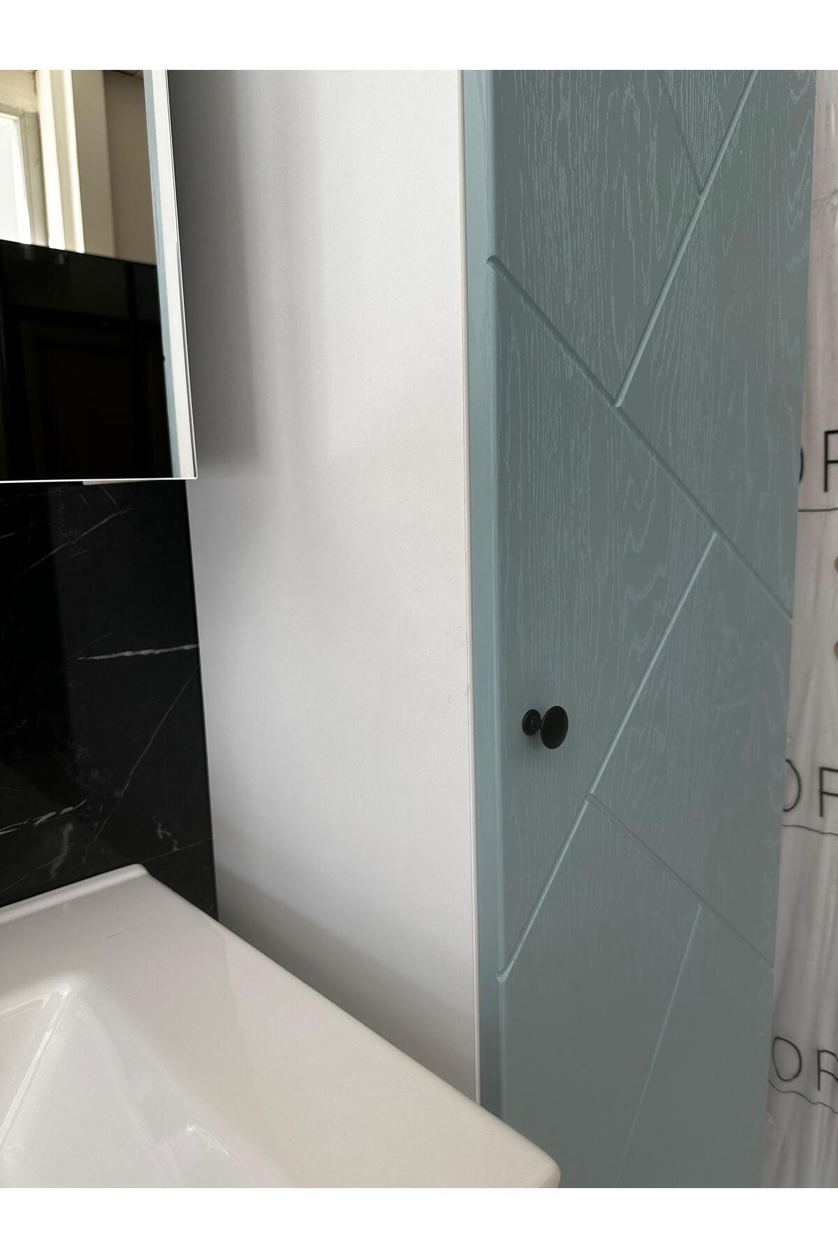 BANYO DOLABI AYNALI CNC İŞLEMELİ MEMBRAN KAPAKLI 55 cm