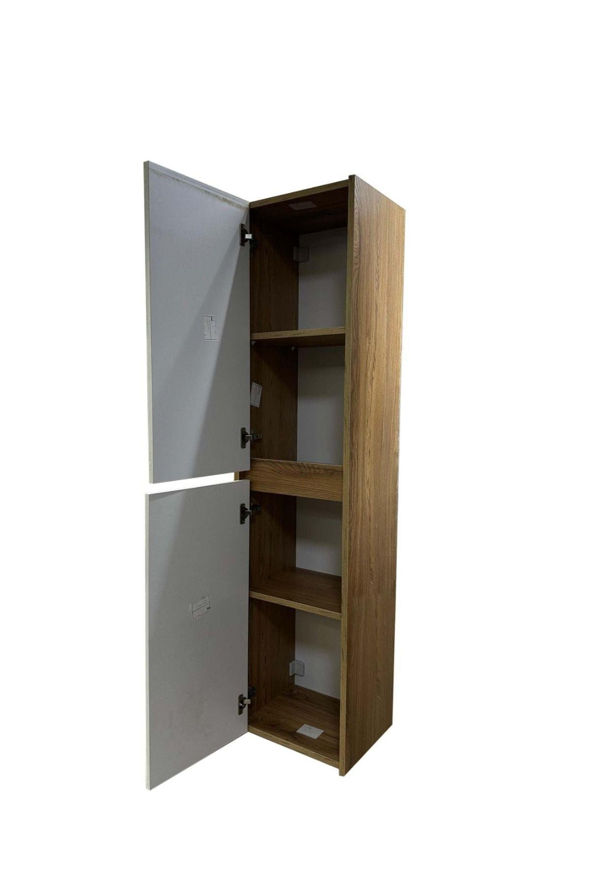Banyo Dolabı Mdf 65 cm Boy Dolaplı Çanak Lavabolu kulpsuz