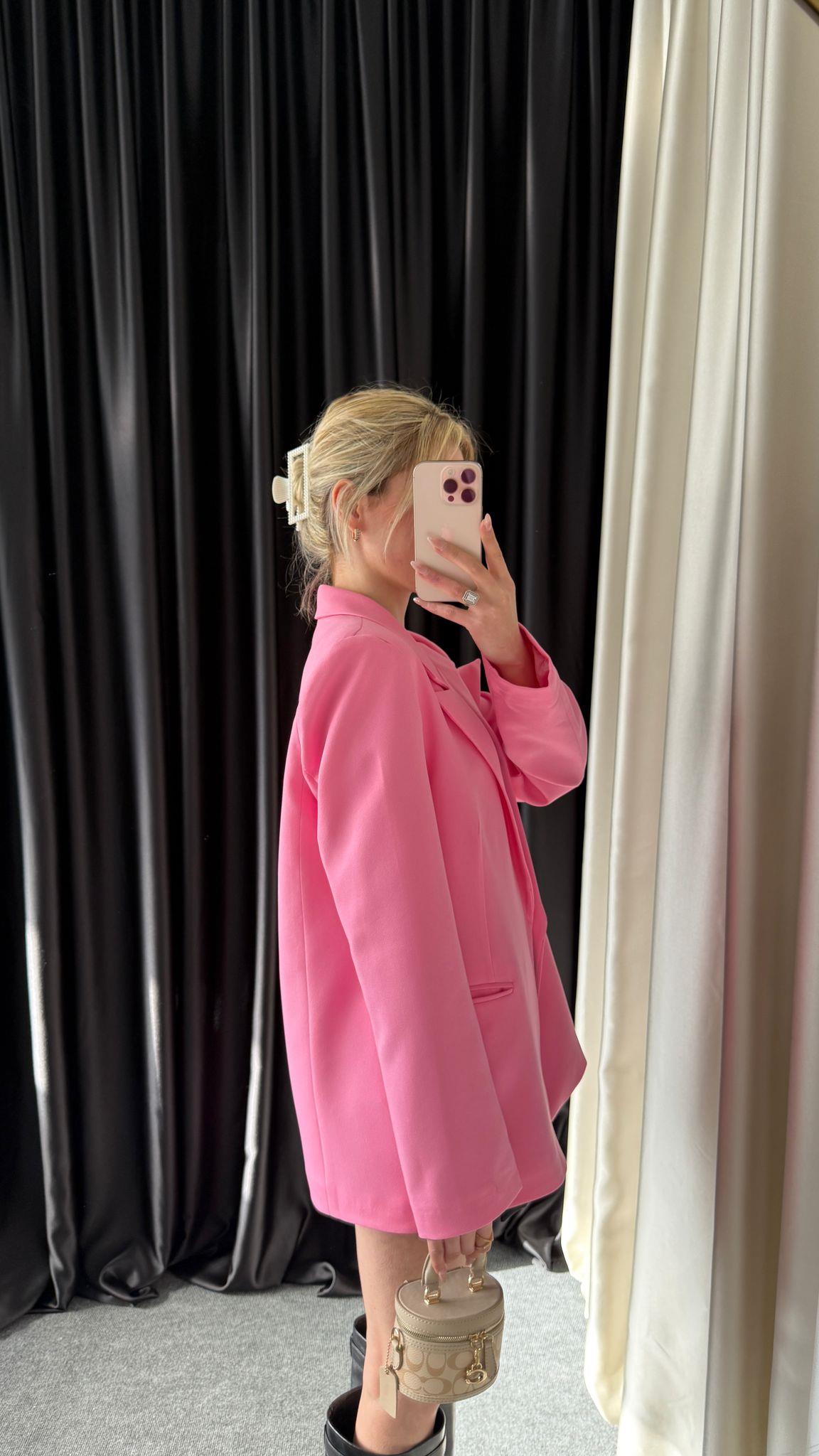 BLAZER CEKET PEMBE