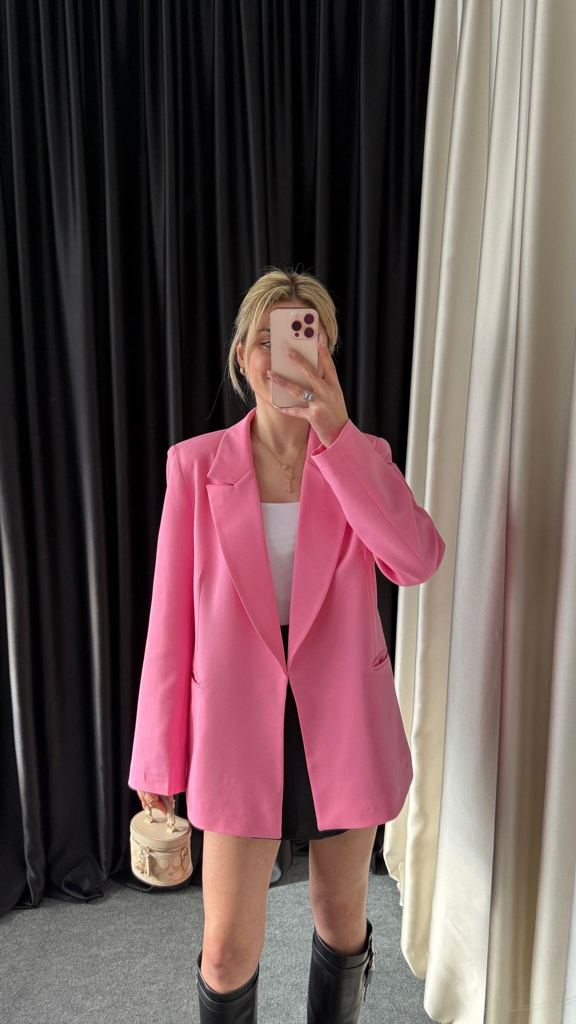 BLAZER CEKET PEMBE
