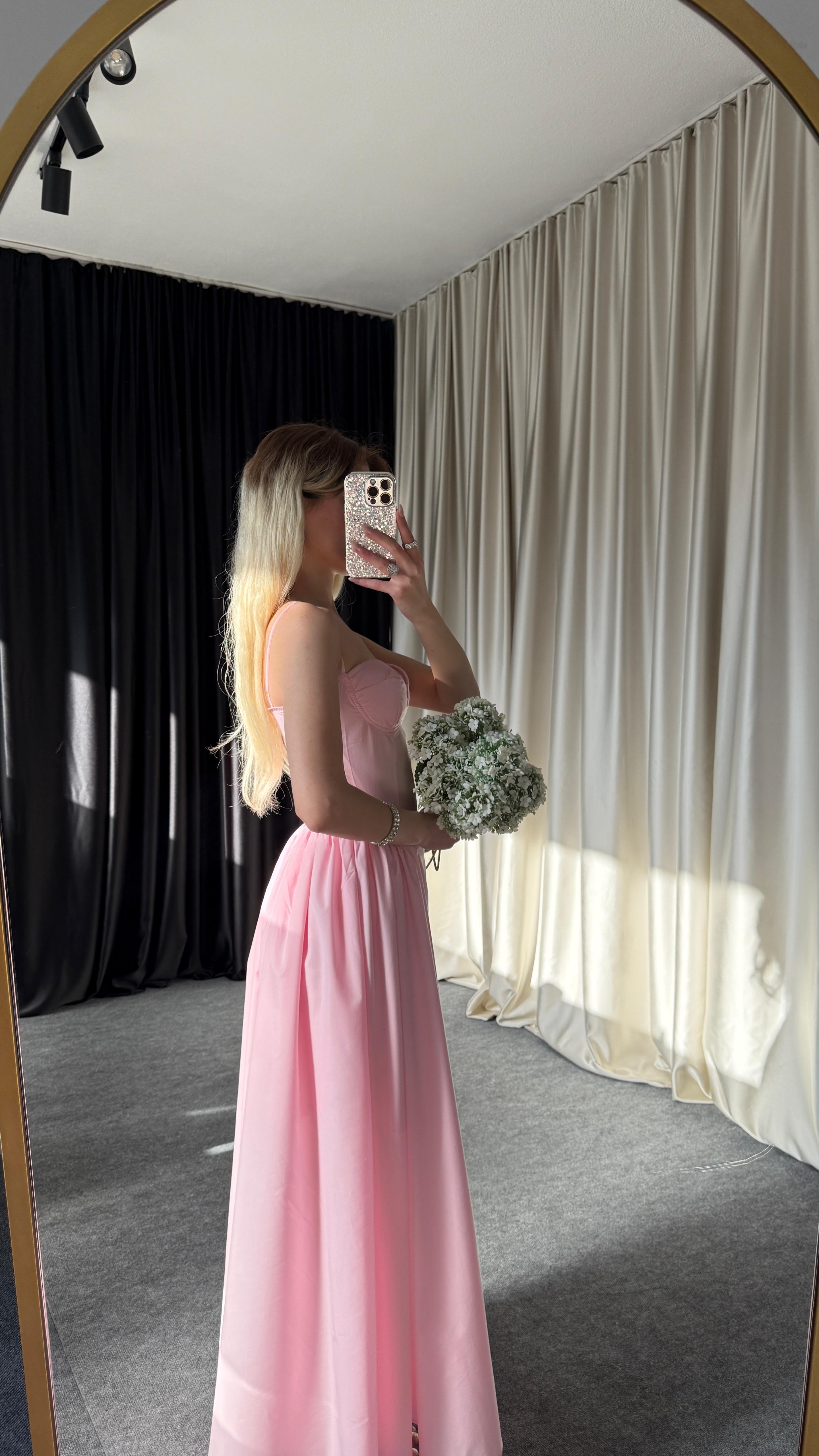 PRENSES PEMBE ELBİSE