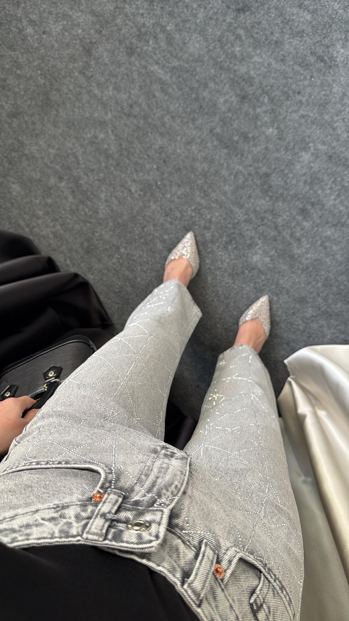 STRAIGHT GRİ TAŞLI JEAN
