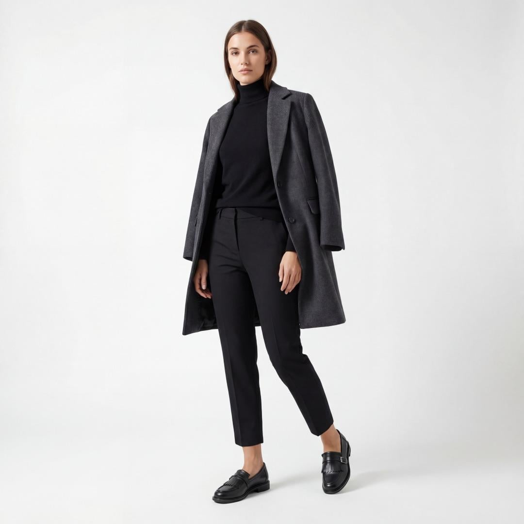 Julia Hakiki Deri Kadın Loafer Siyah