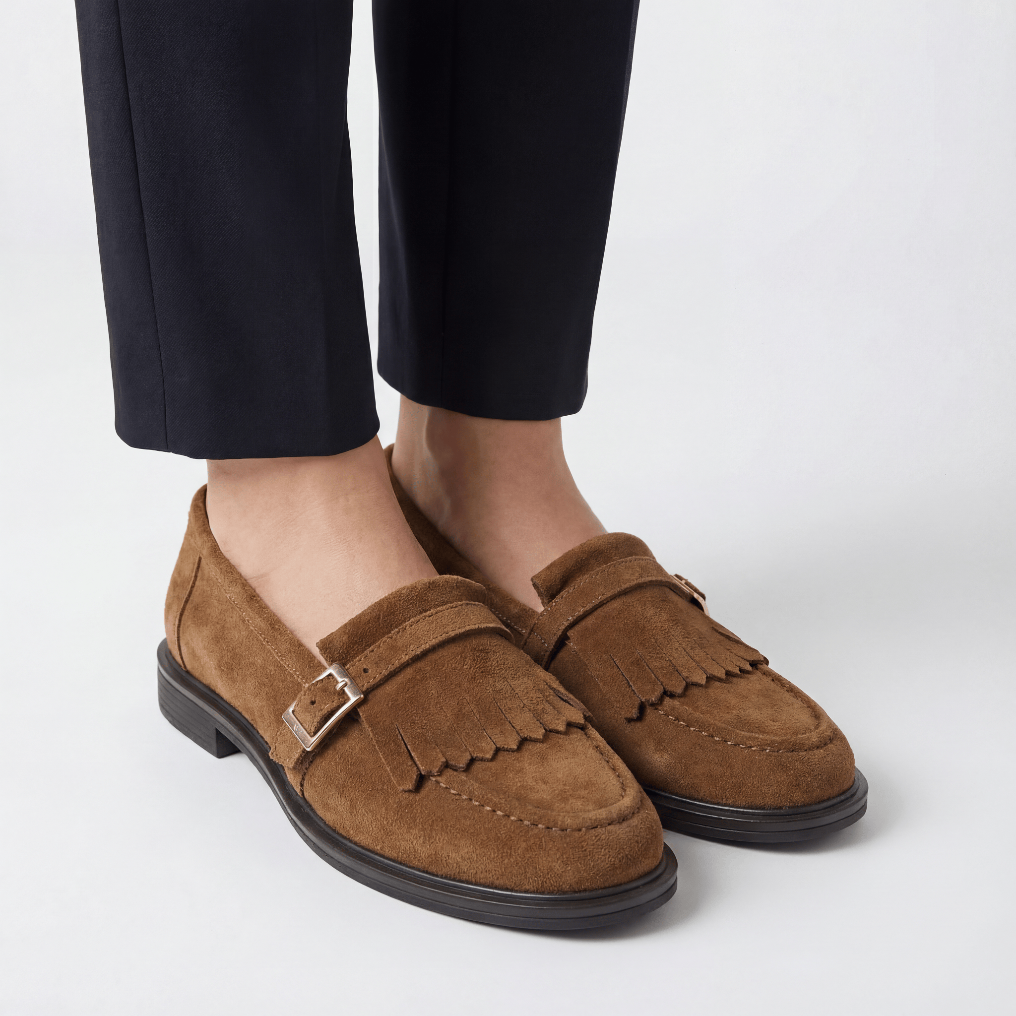 Julia Hakiki Deri Kadın Loafer Taba