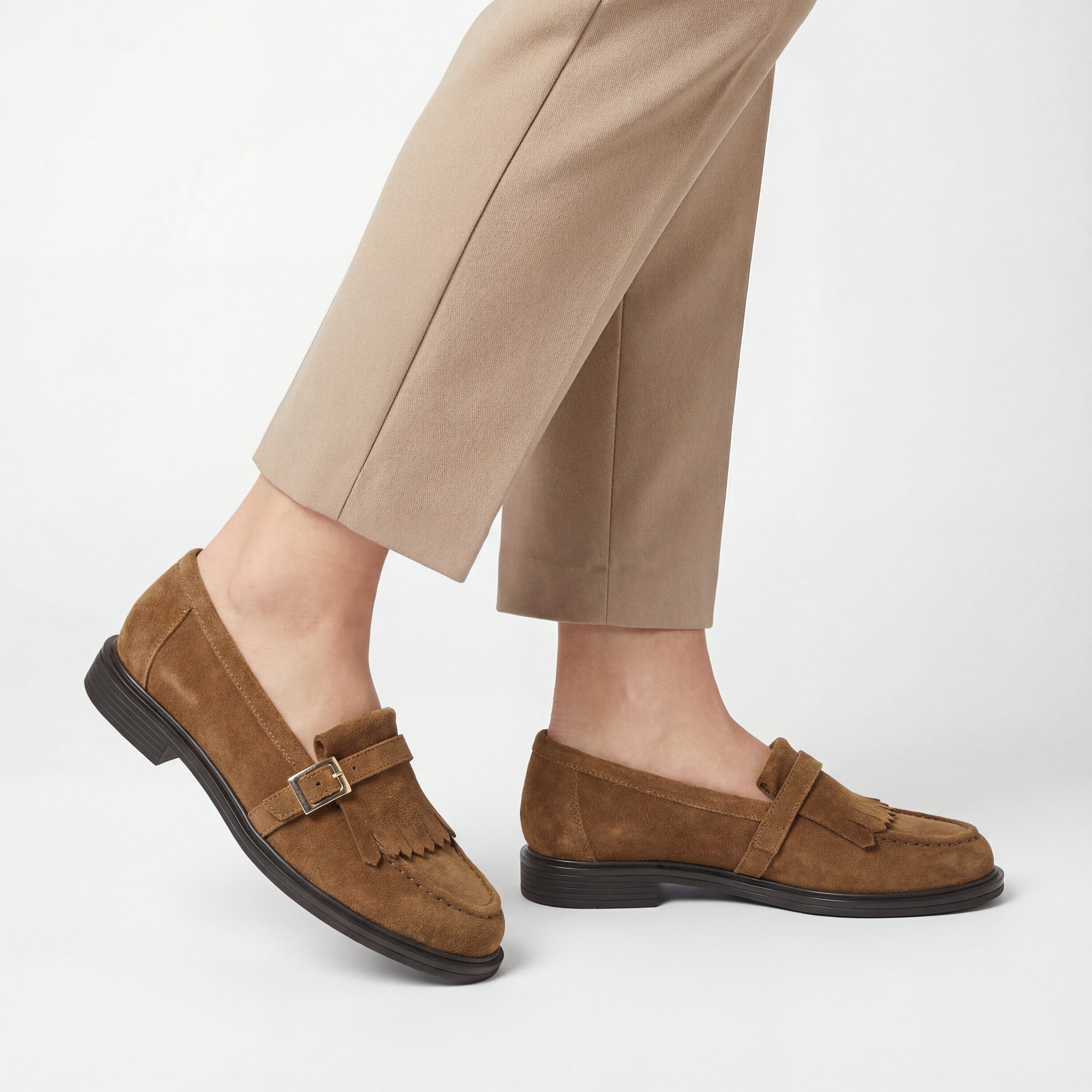 Julia Hakiki Deri Kadın Loafer Taba