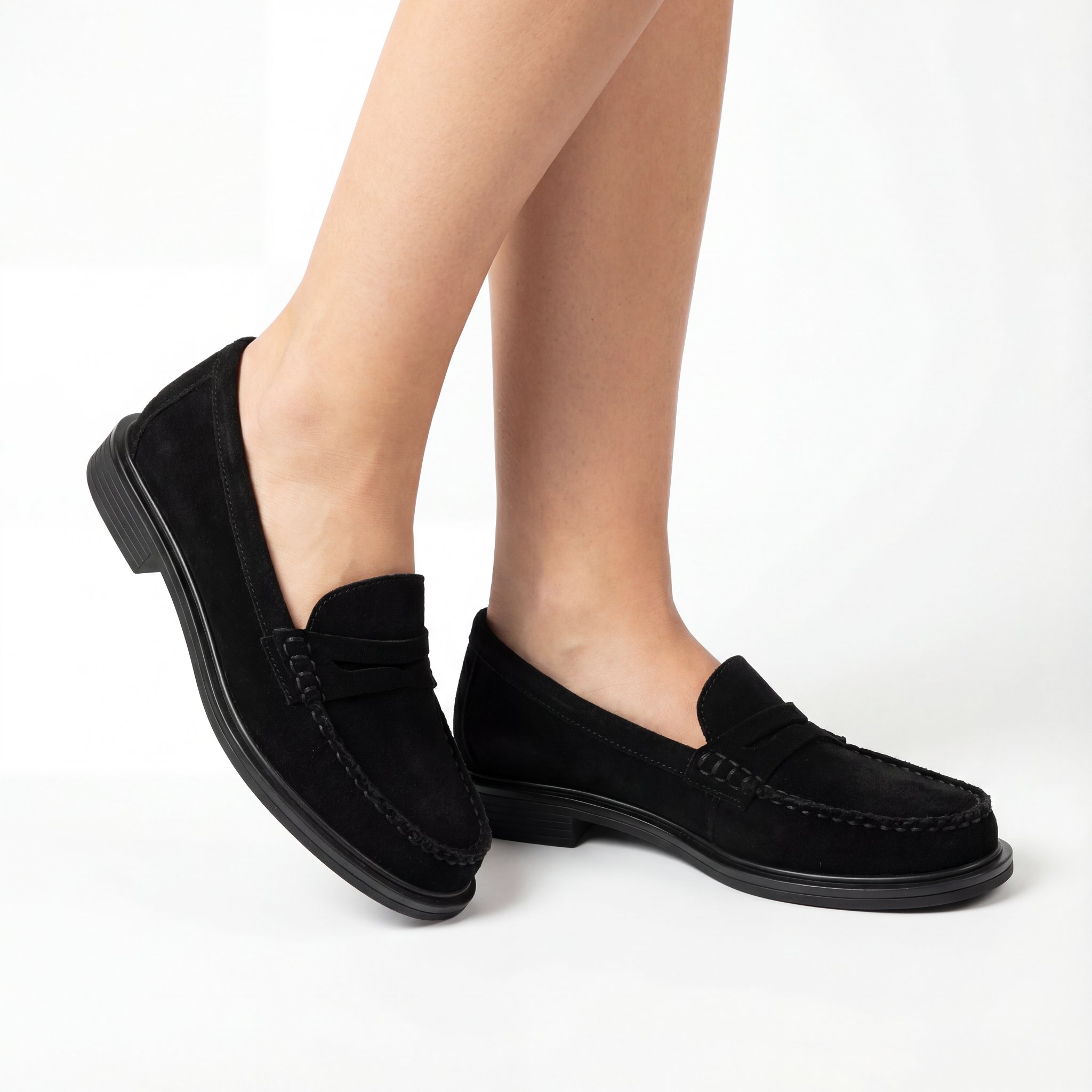 Rosaline Hakiki Deri Kadın Loafer Siyah