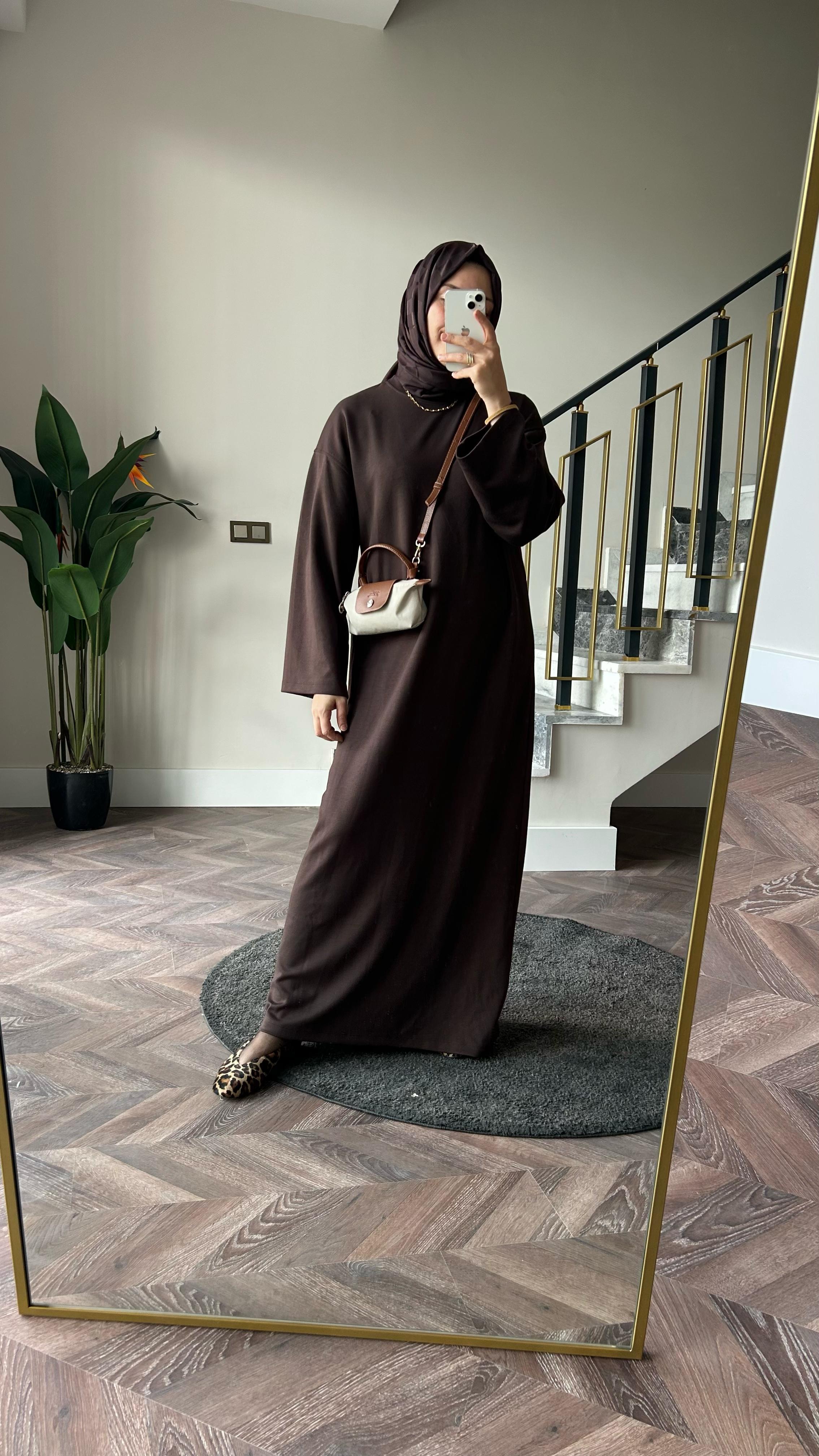 Duo Acı Kahve Oversize Elbise