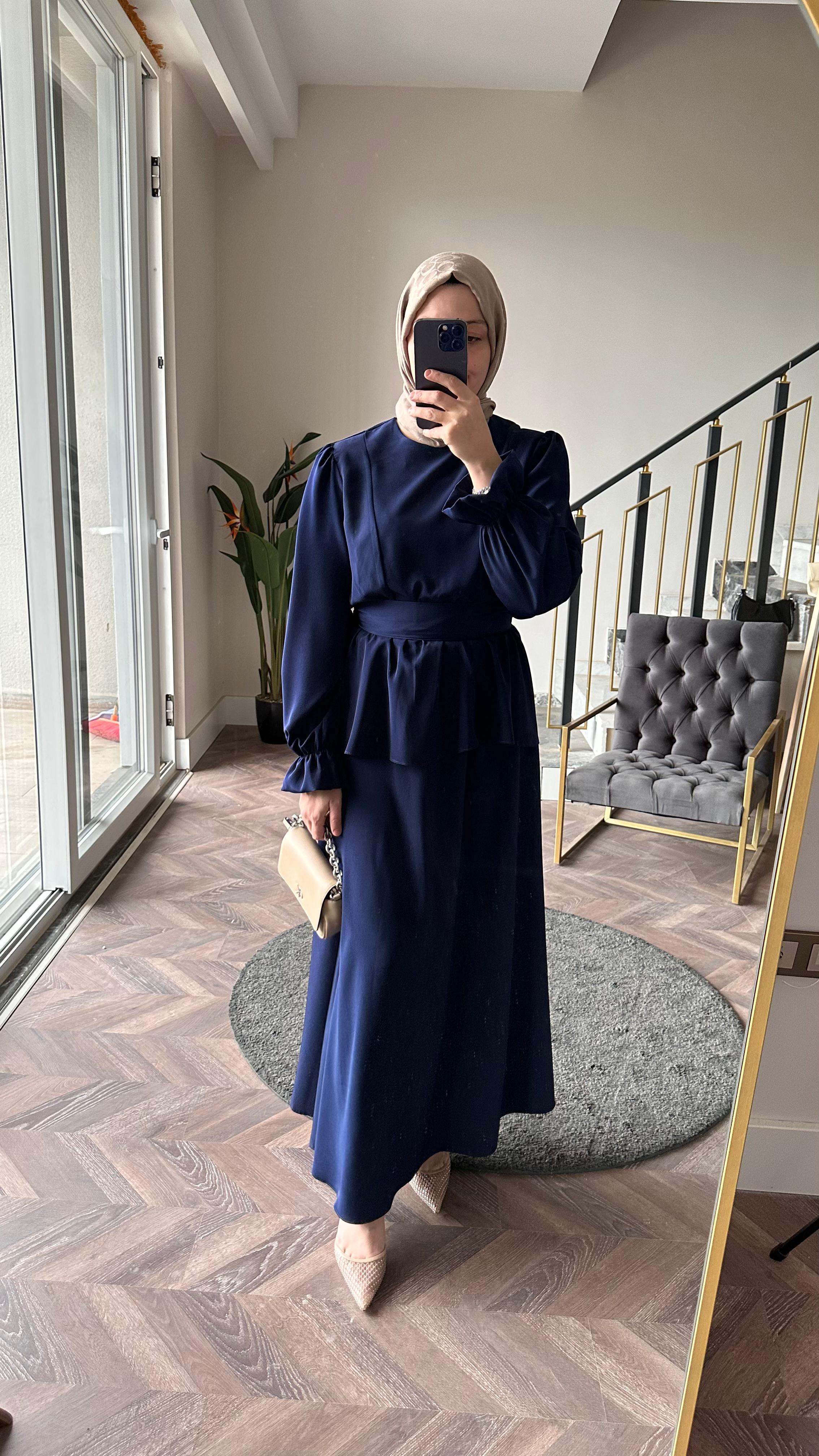 Lacivert Olivia Etekli Takım