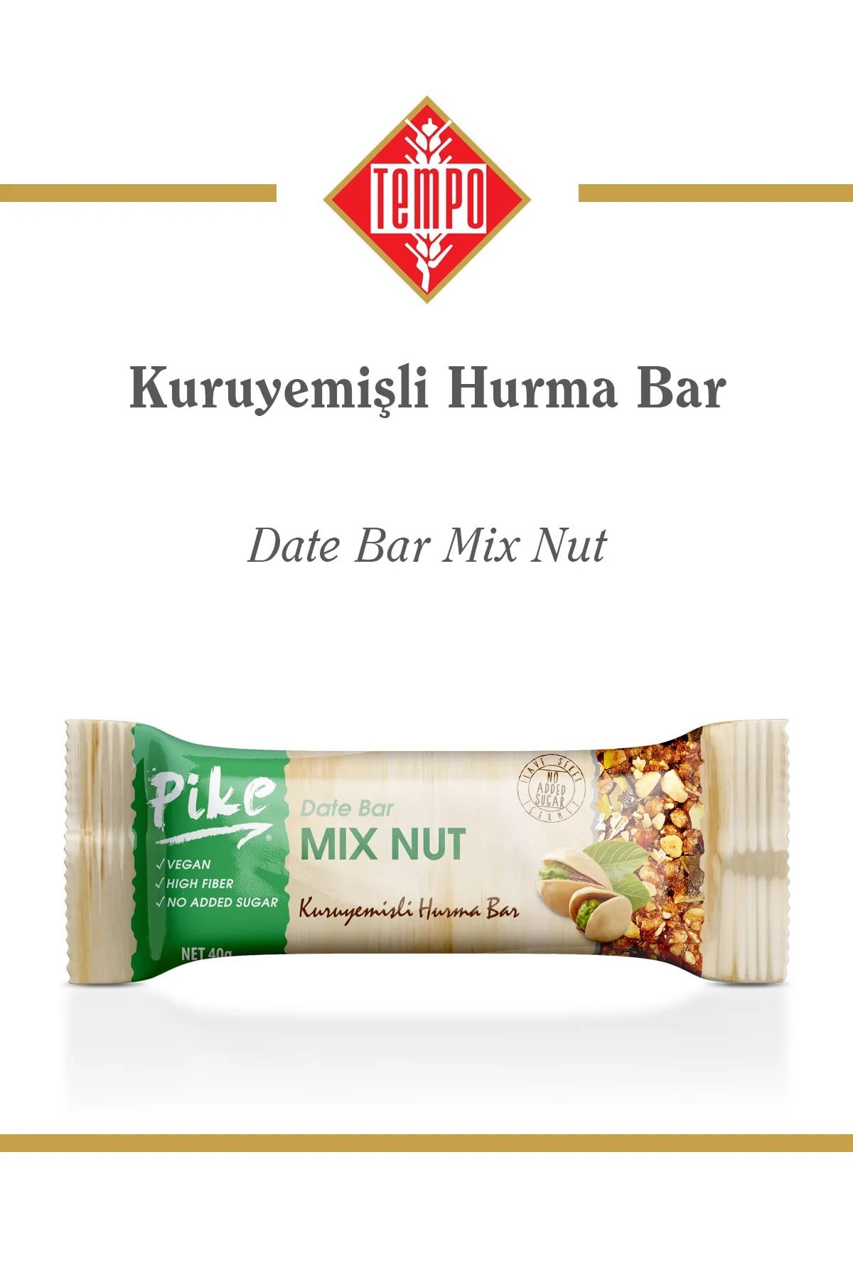 Kuruyemişli Hurmalı Bar 40 g x 12 Adet