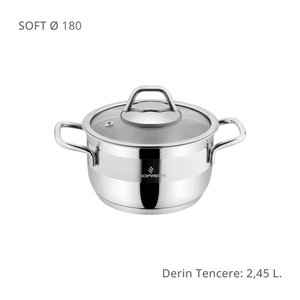 Sofram Soft 18 cm Derin Tencere