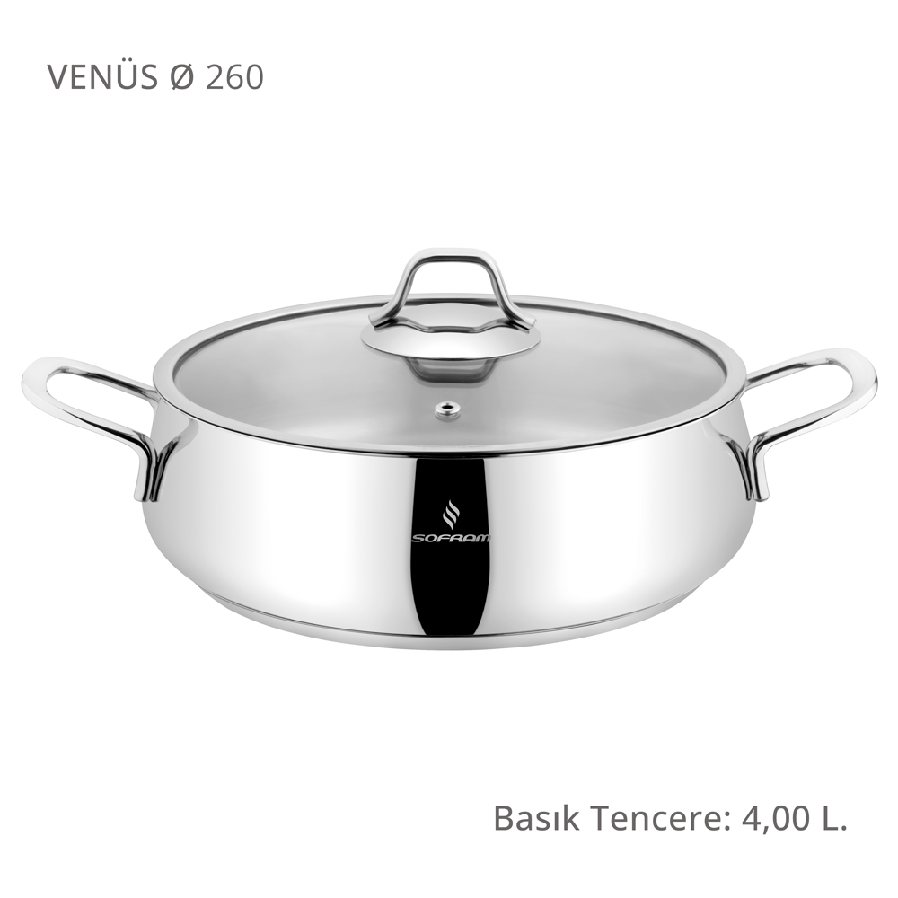 Sofram Venüs 26 cm Basık Tencere