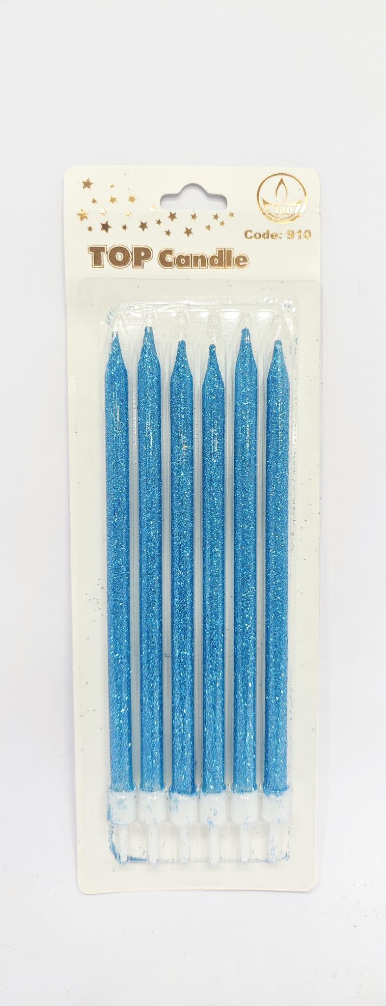 SİMLİ MAVİ UZUN MUM 