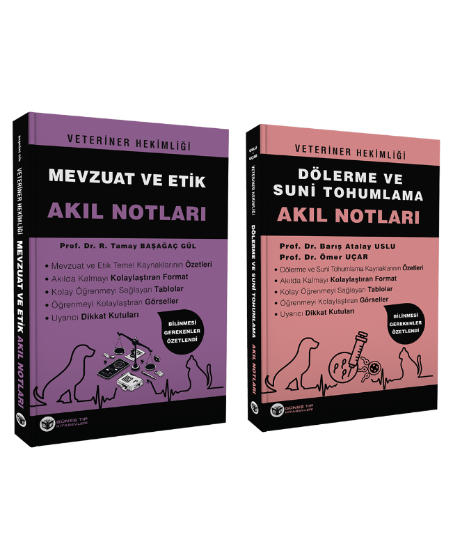 2024 - Veteriner Hekimliği Akıl Notları Seti (10 ÇOK SATAN BU SETTE)