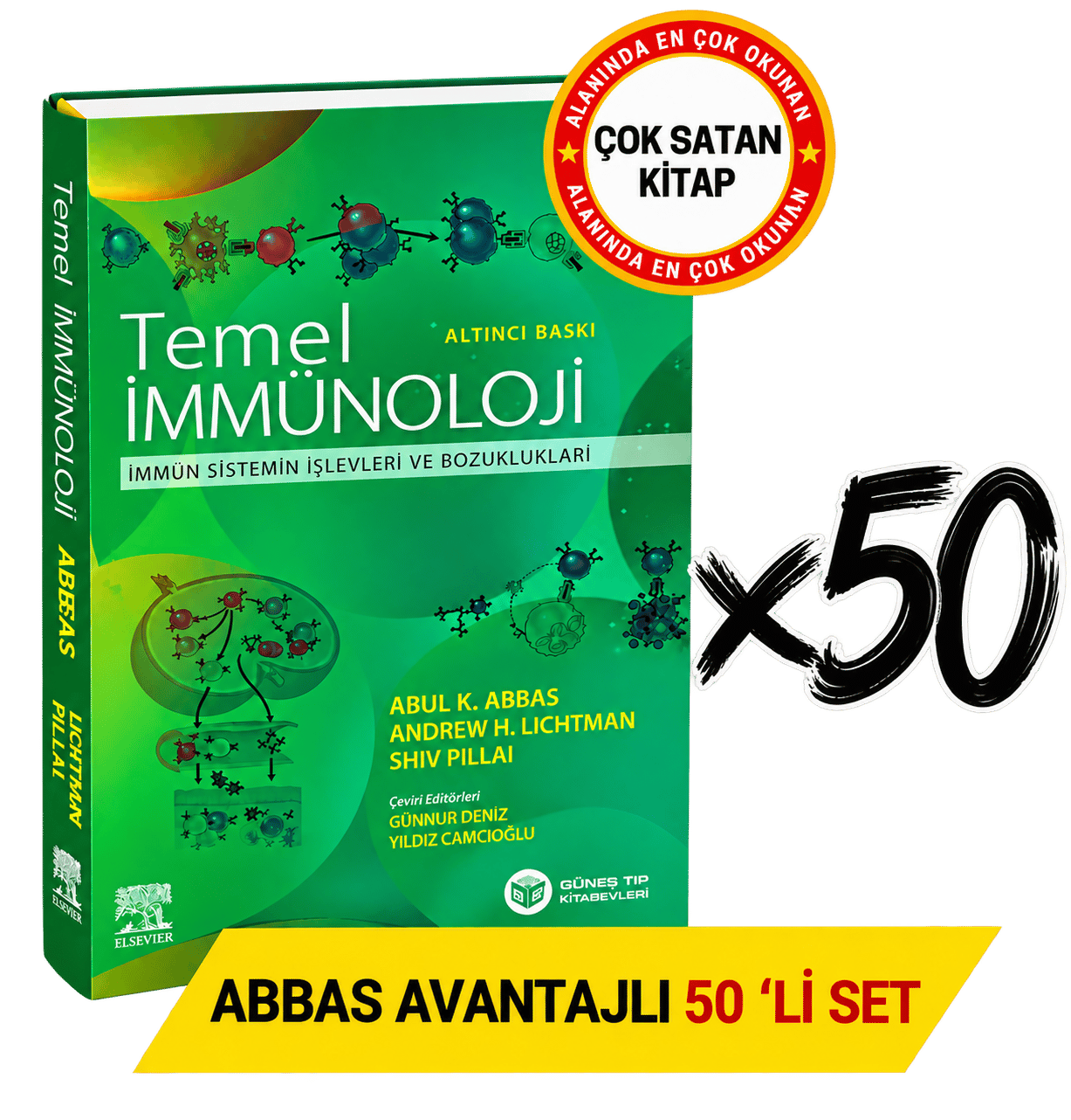 Abbas Temel İmmünoloji 6. Baskı Avantajlı 50'li SET