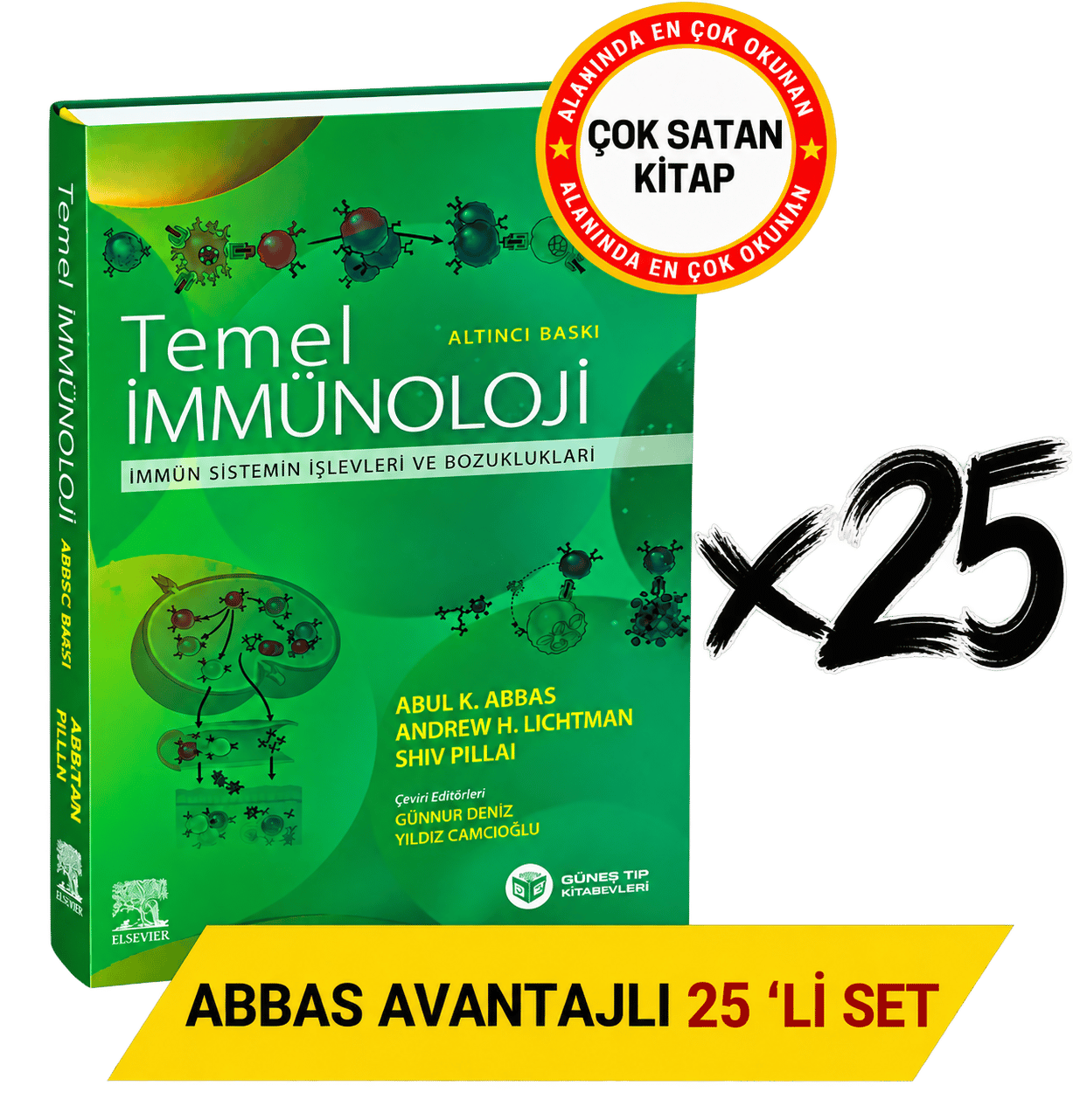Abbas Temel İmmünoloji 6. Baskı Avantajlı 25'li SET