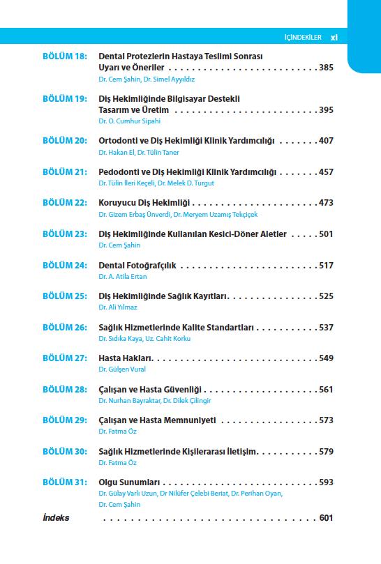 Ağız ve Diş Sağlığı Teknikerleri için Dört Elli Diş Hekimliği
