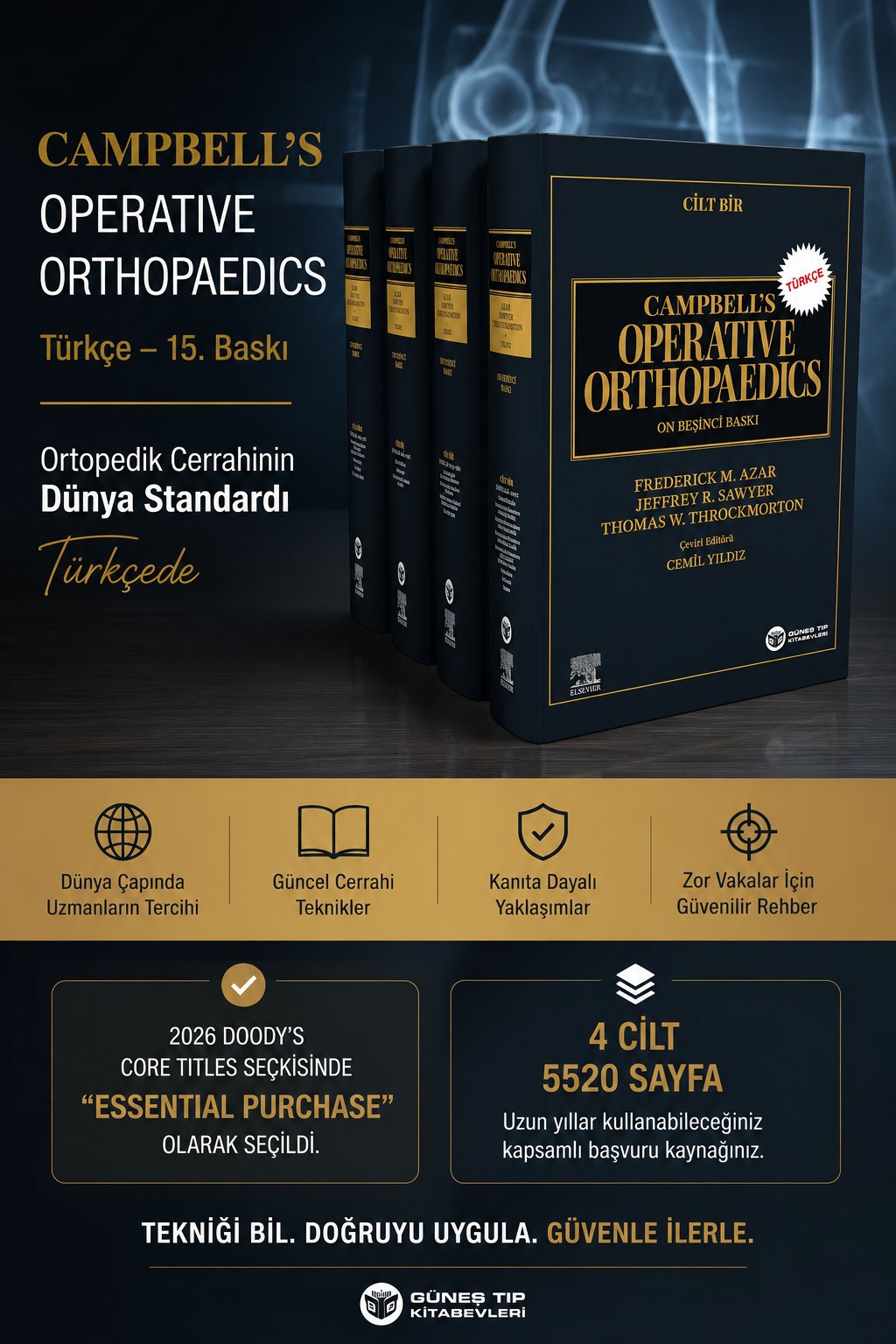 Campbell's Operative Orthopaedics 4 Cilt Türkçe - 15. Baskı