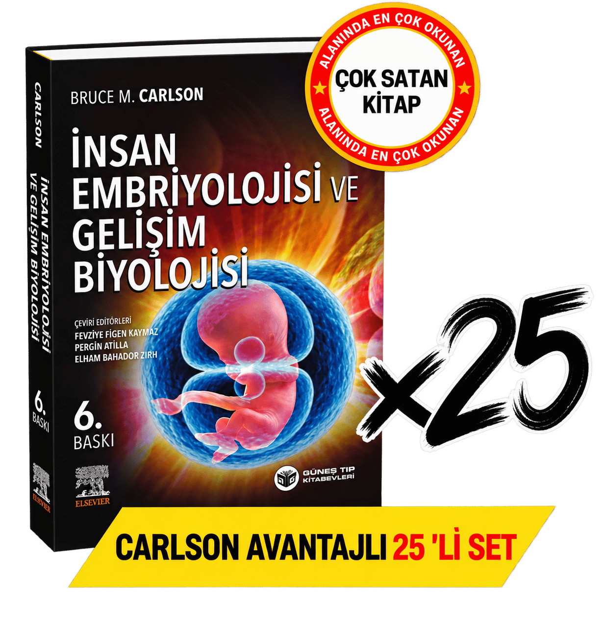 Carlson: İnsan Embriyolojisi ve Gelişim Biyolojisi Avantajlı 25'li SET