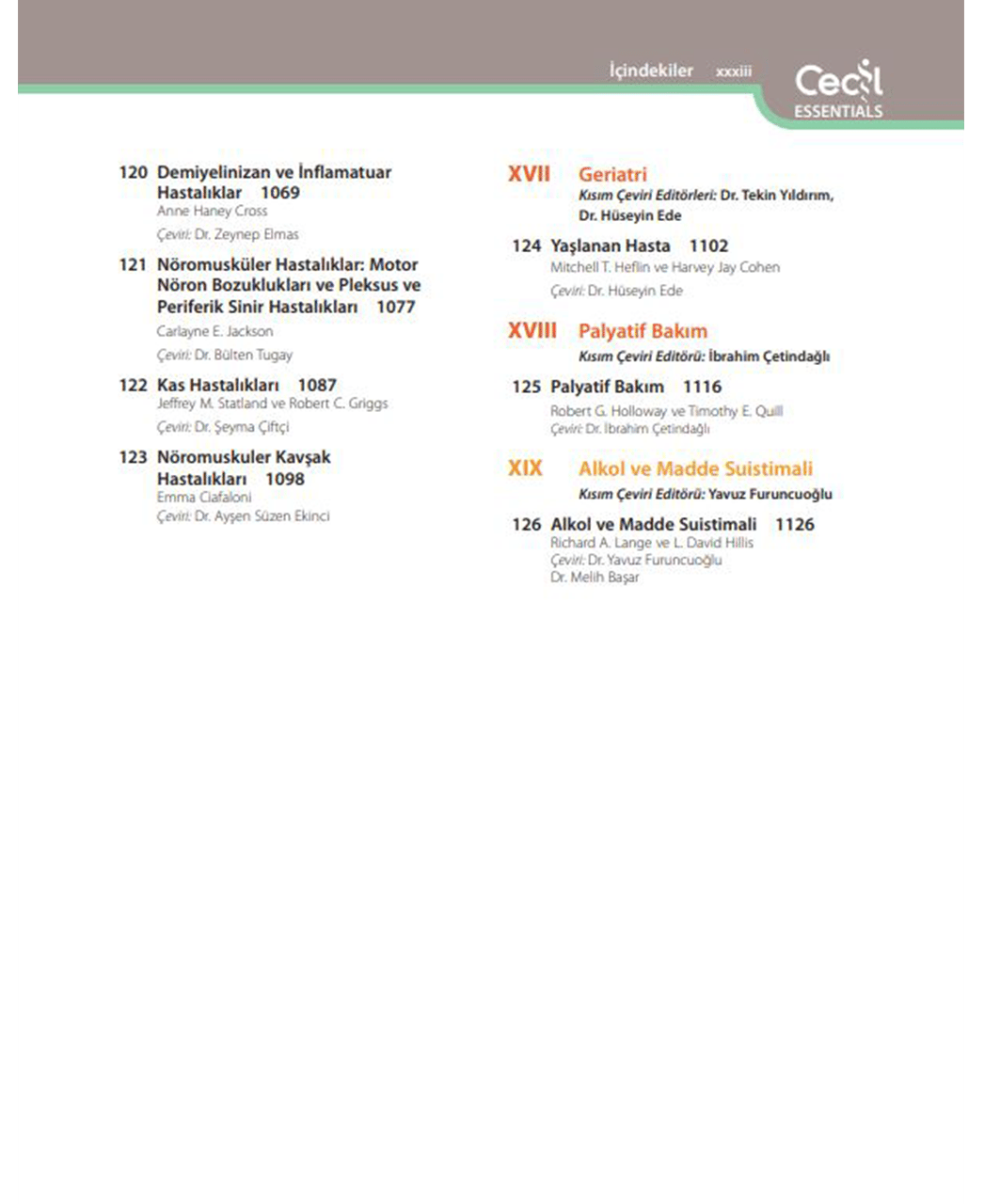 Cecil Essentials of Medicine Türkçe