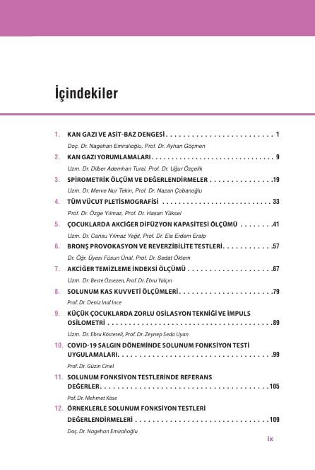 Çocuklarda Solunum Fonksiyon Testleri