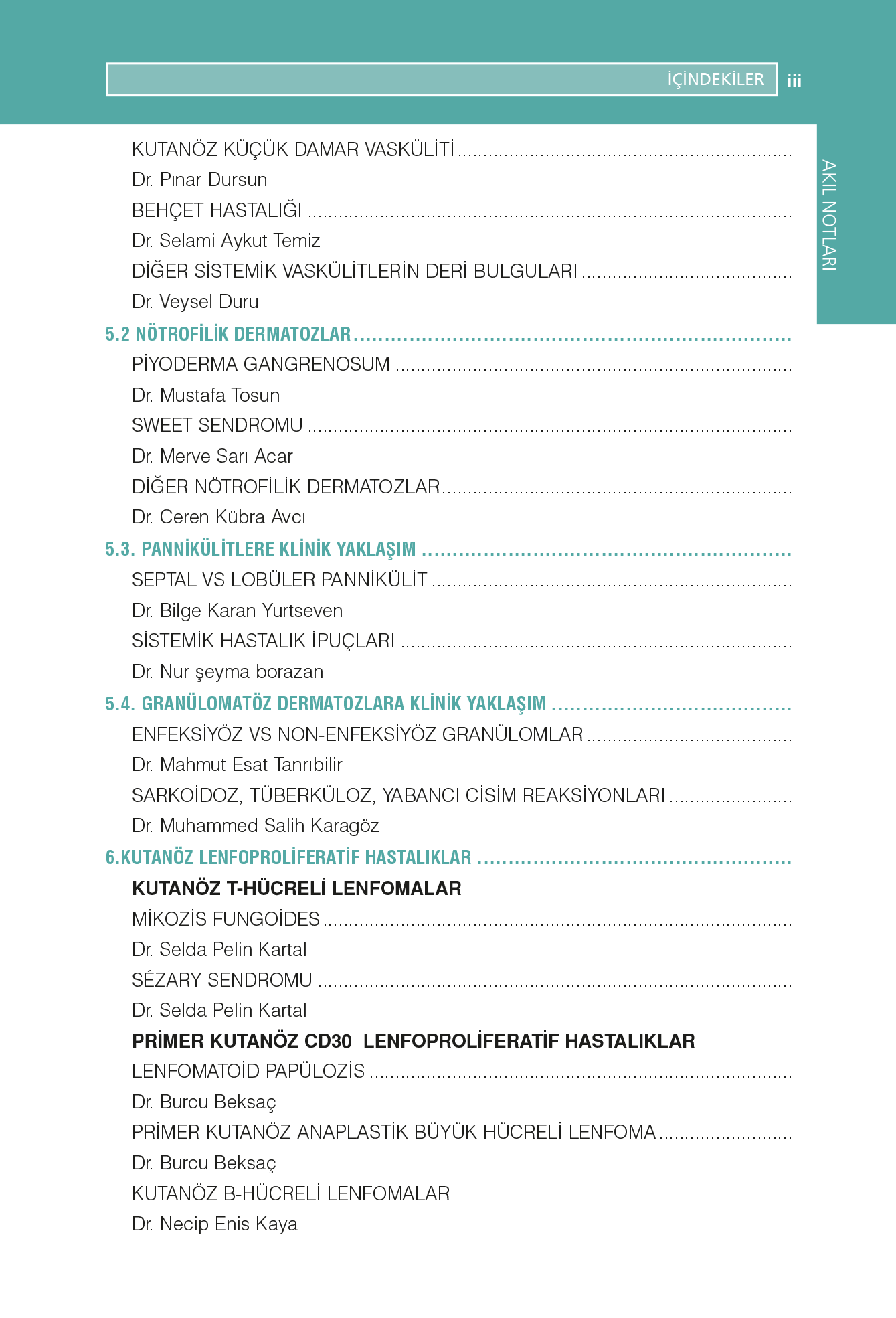 Dermatoloji Akıl Notları