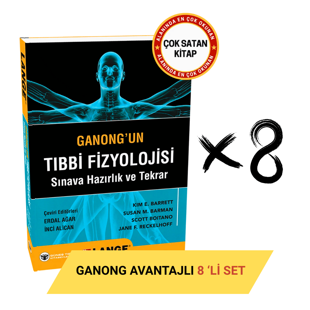 Ganong'un Tıbbi Fizyolojisi Sınava Hazırlık ve Tekrar 8'li SET