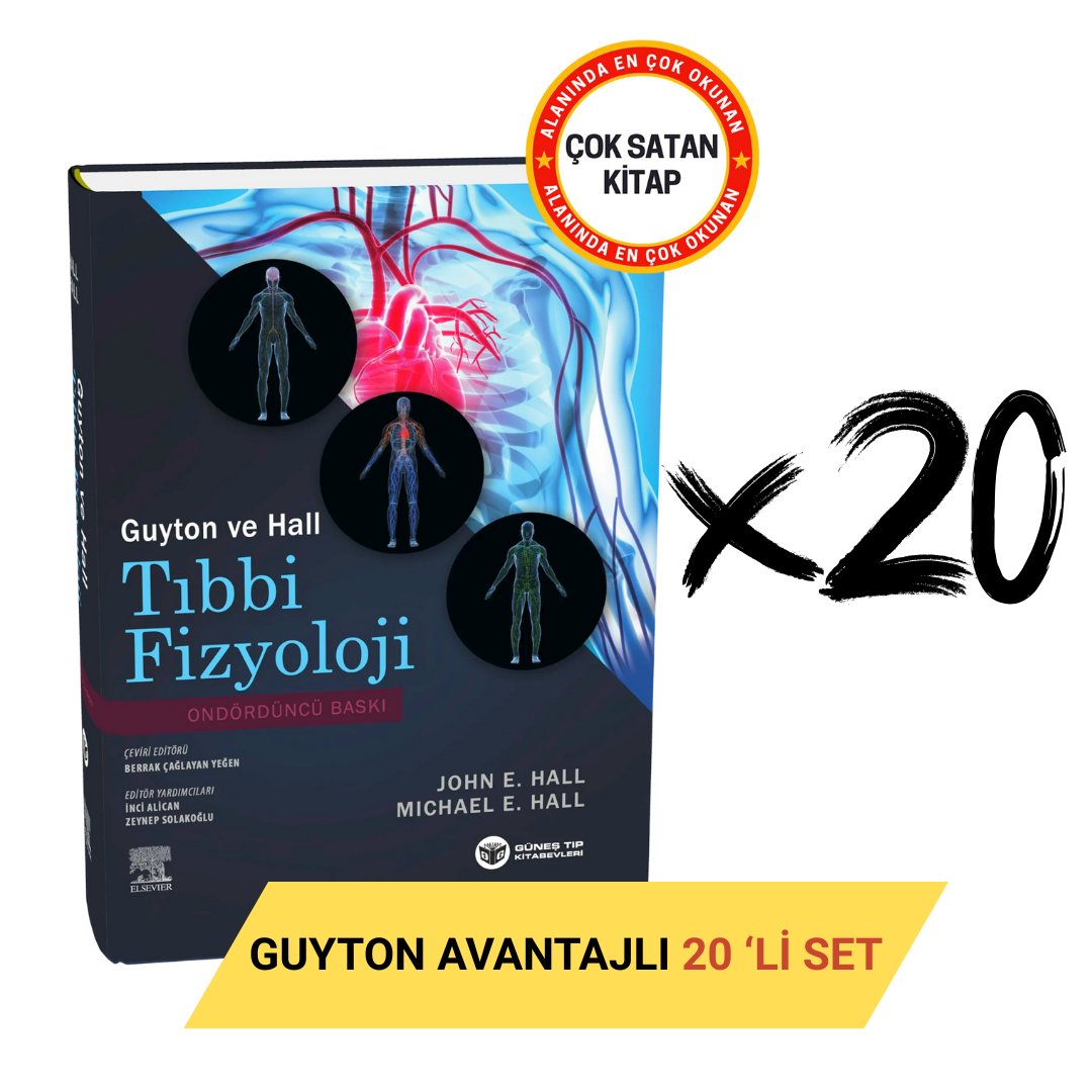 Guyton Tıbbi Fizyoloji 14. Baskı Avantajlı 20'li SET