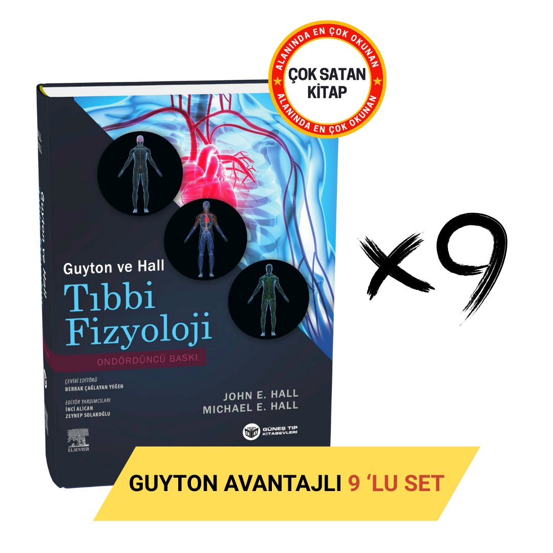 Guyton Tıbbi Fizyoloji 14. Baskı Avantajlı 9'lu SET