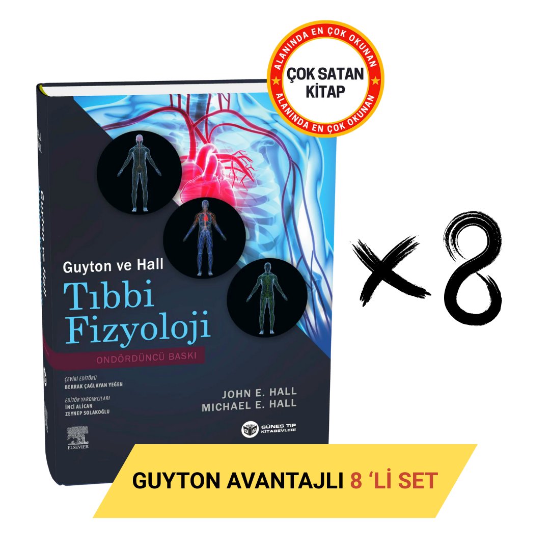 Guyton Tıbbi Fizyoloji 14. Baskı Avantajlı 8'li SET