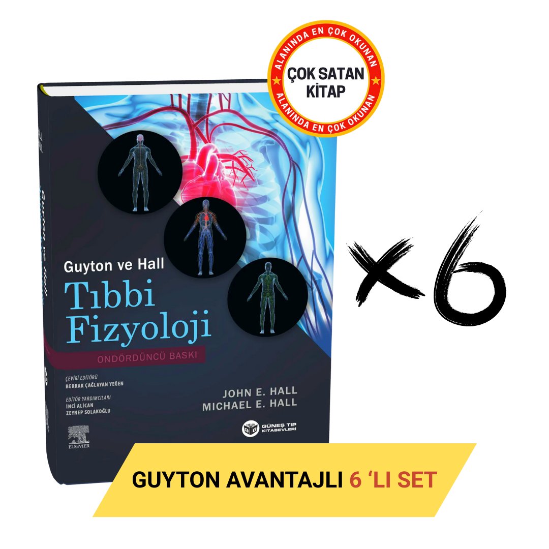Guyton Tıbbi Fizyoloji 14. Baskı Avantajlı 6'lı SET