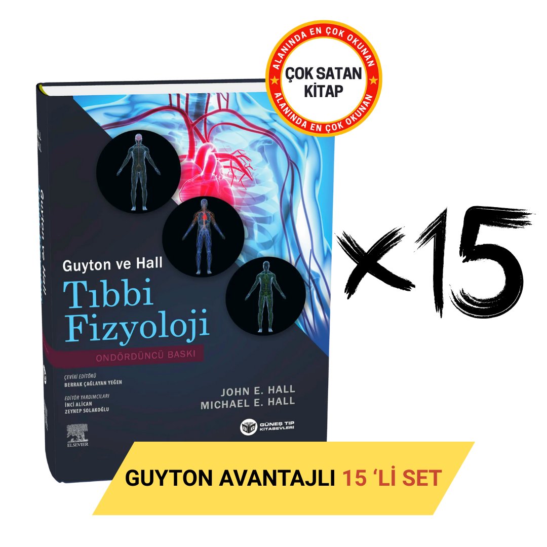 Guyton Tıbbi Fizyoloji 14. Baskı Avantajlı 15'li SET