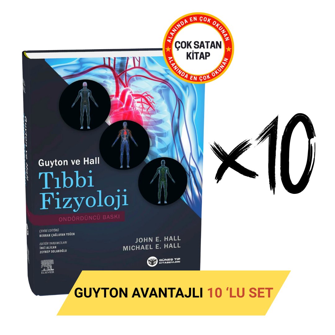 Guyton Tıbbi Fizyoloji 14. Baskı Avantajlı 10'lu SET