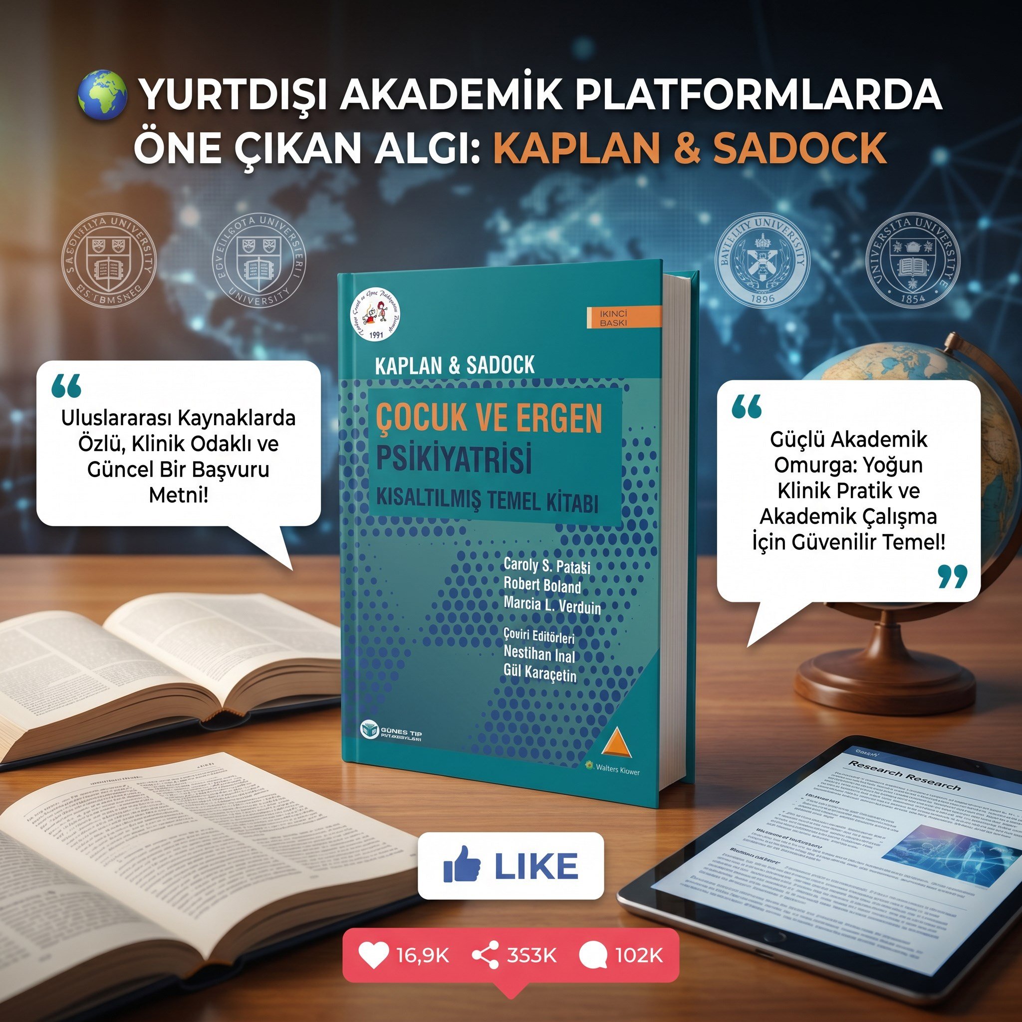 Kaplan & Sadock Çocuk ve Ergen Psikiyatrisi Kısaltılmış Temel Kitabı - TÜRKİYE ÇOCUK VE GENÇ PSİKİYATRİSİ DERNEĞİ  (ÇOGEPDER) YAYINIDIR