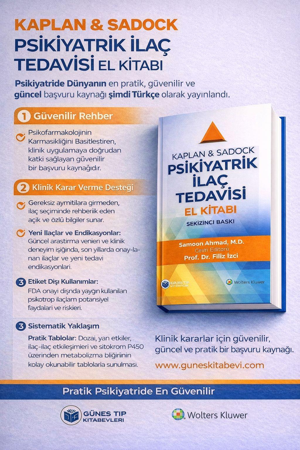 Kaplan & Sadock Psikiyatrik İlaç Tedavisi El Kitabı 8. Baskı