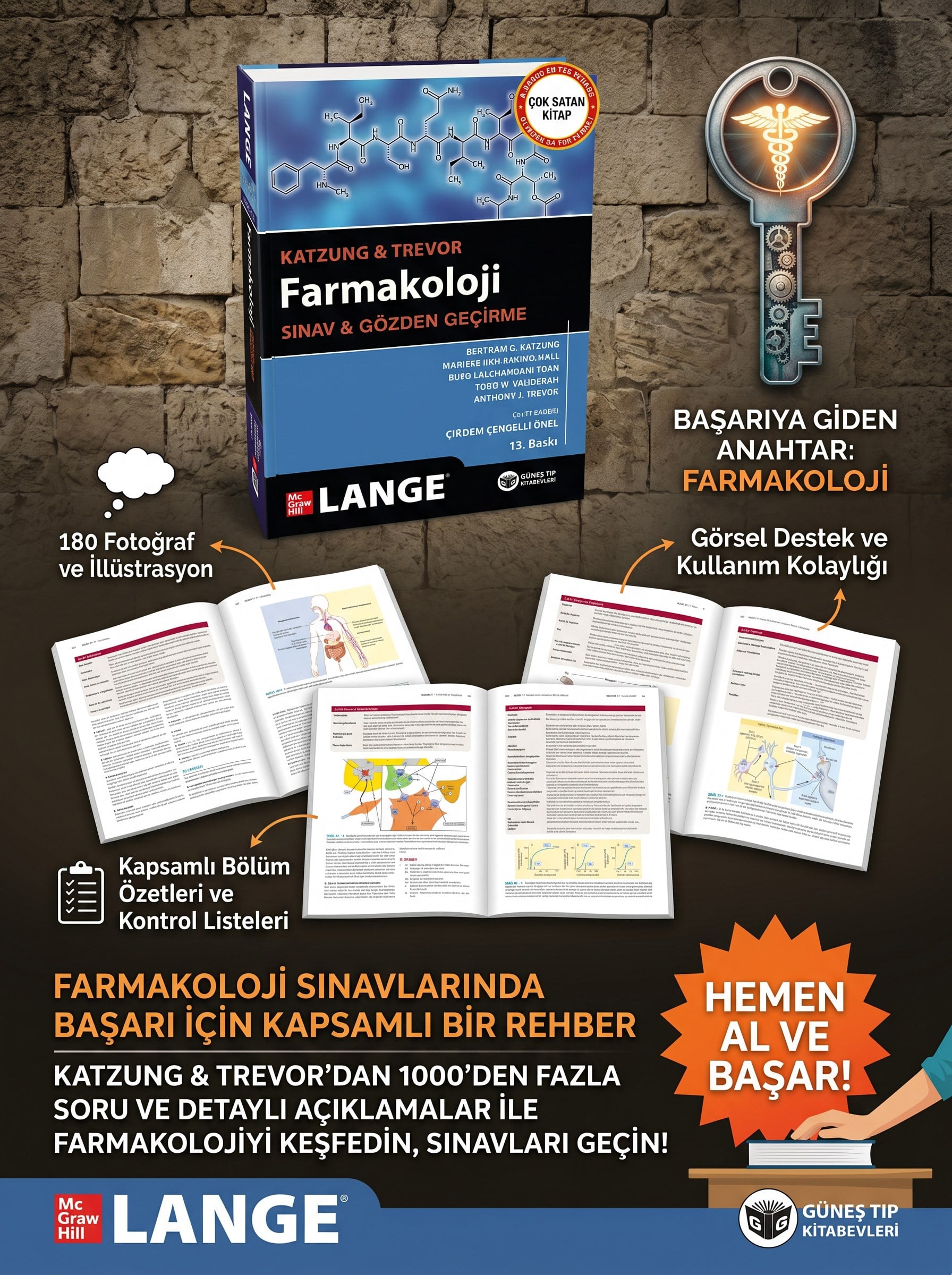 Katzung & Trevor Farmakoloji Sınav ve Gözden Geçirme (13. Baskı)