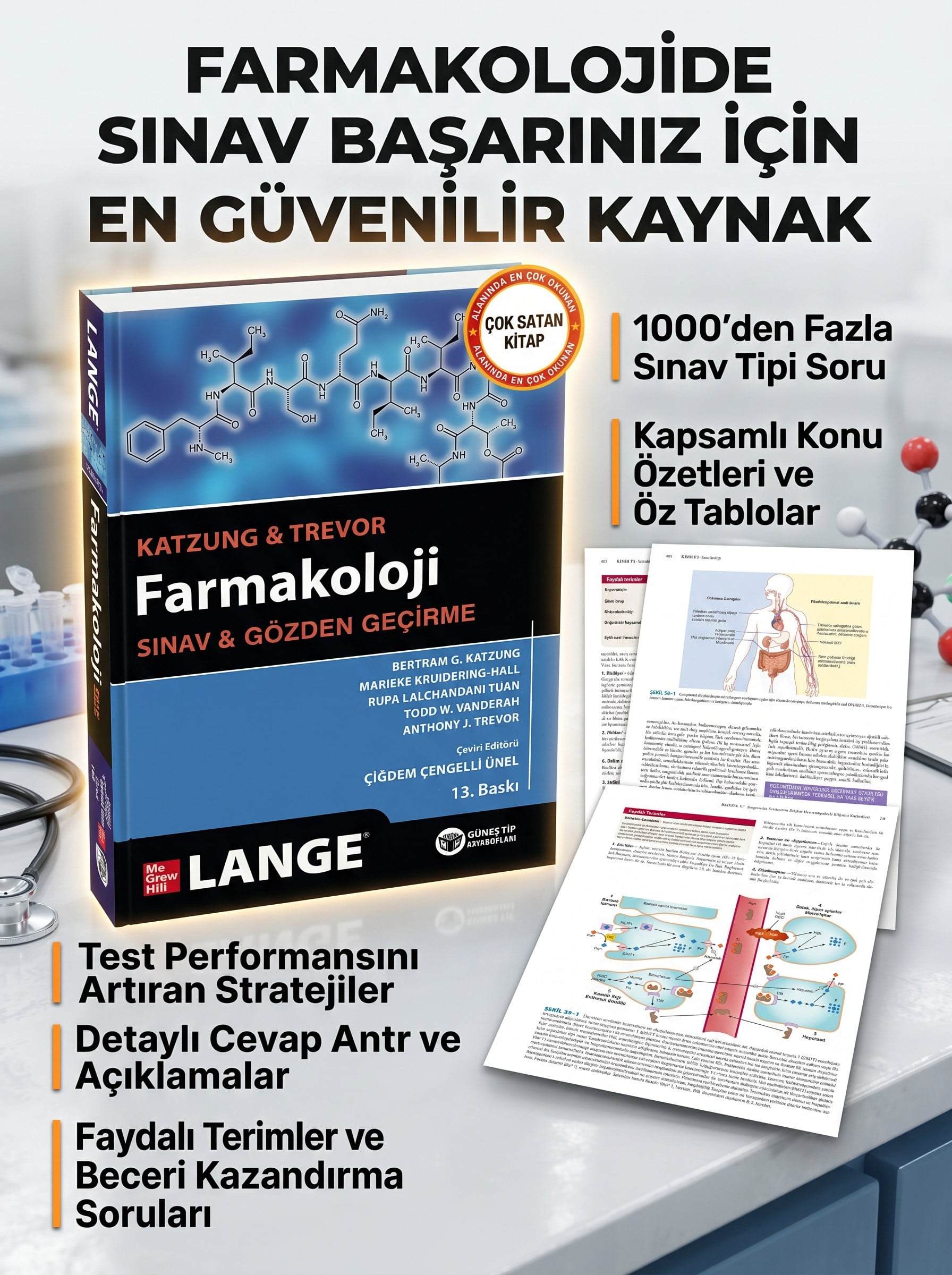 Katzung & Trevor Farmakoloji Sınav ve Gözden Geçirme (13. Baskı)