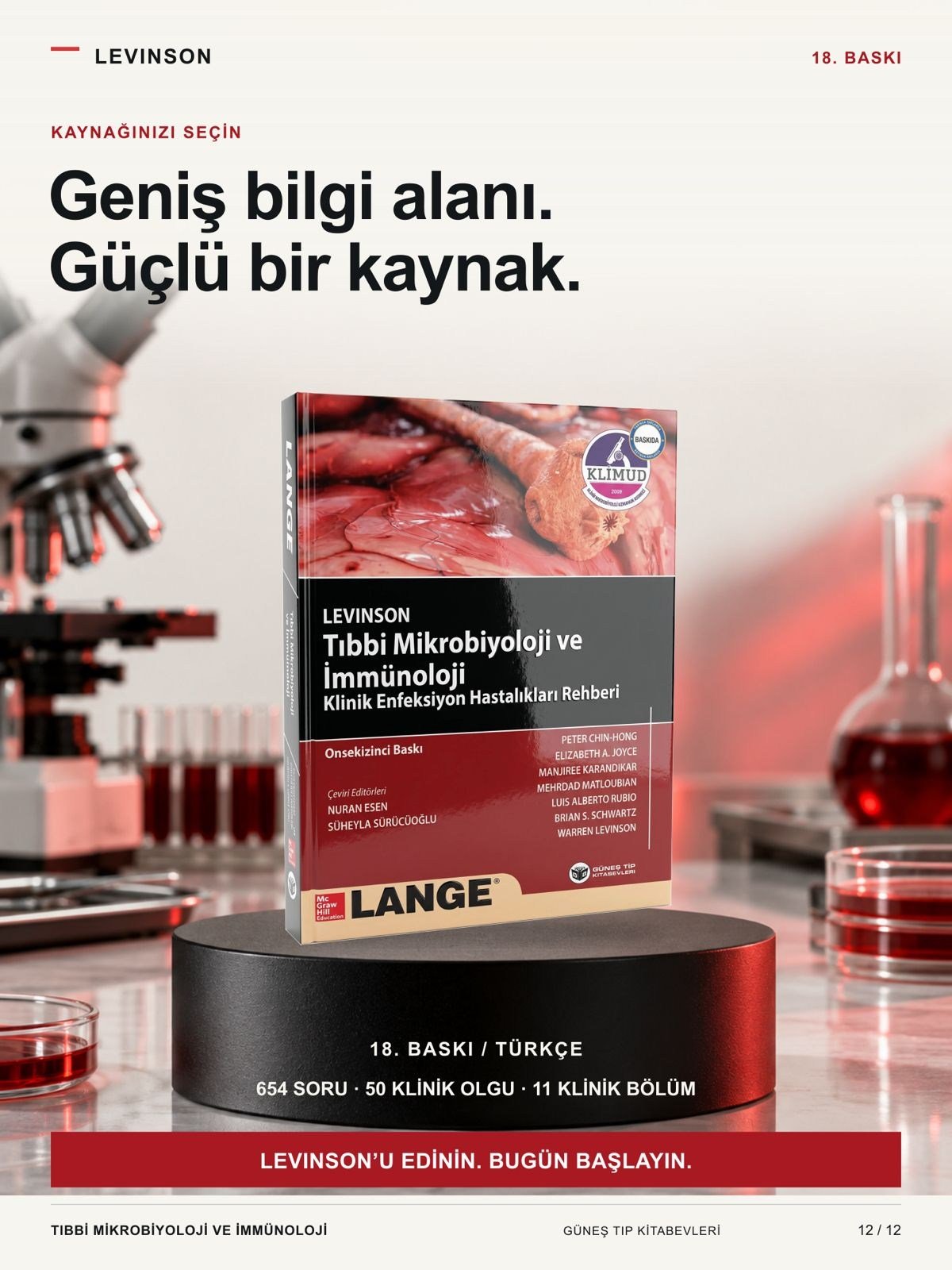 Levinson - Tıbbi Mikrobiyoloji ve İmmünoloji Klinik Enfeksiyon Hastalıkları Rehberi (KLİMUD yayınıdır. Klinik Mikrobiyoloji Uzmanlık Derneği)