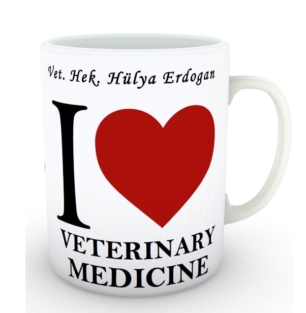 Love Veterinary At İskelet Kupa (İsme Özel)