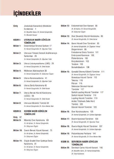 Nadir Görülen Jinekolojik Kanserler