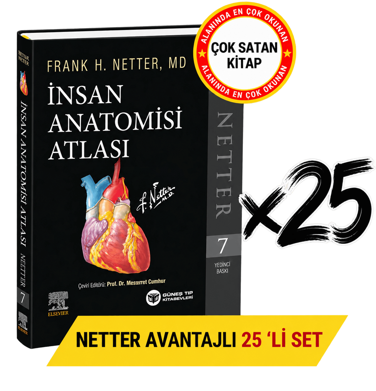 Netter İnsan Anatomisi Atlası Avantajlı 25'li SET