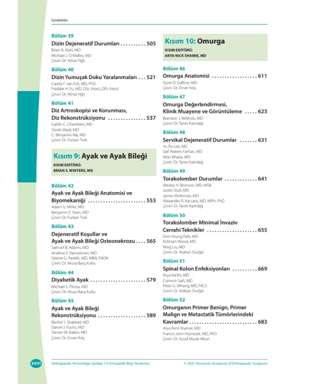 OKU® 13 (Ortopedik Bilgi Yenileme® 13) TOTBİD YAYINI